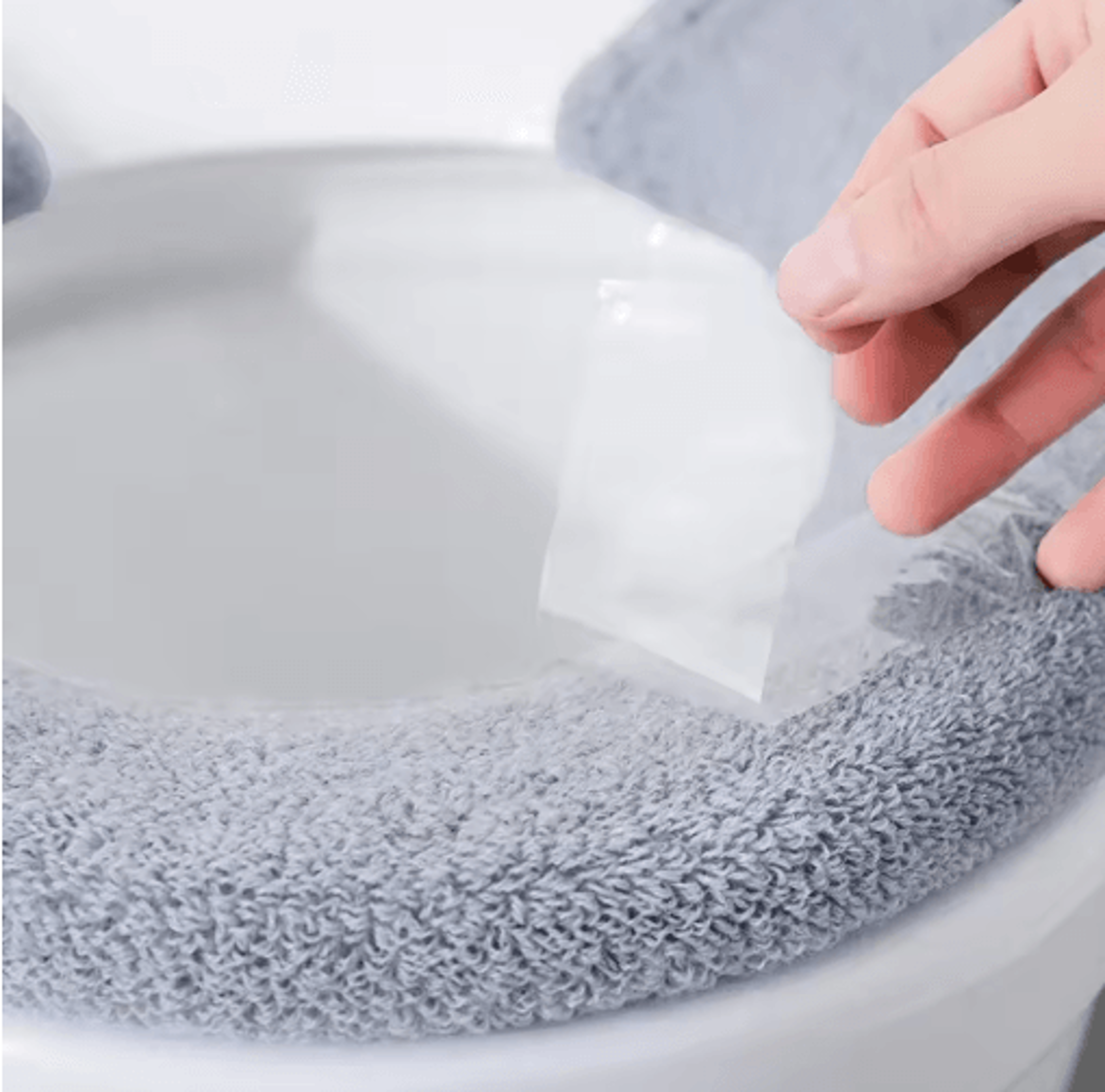 thickened toilet seat cover – soft washable bathroom warmer pad