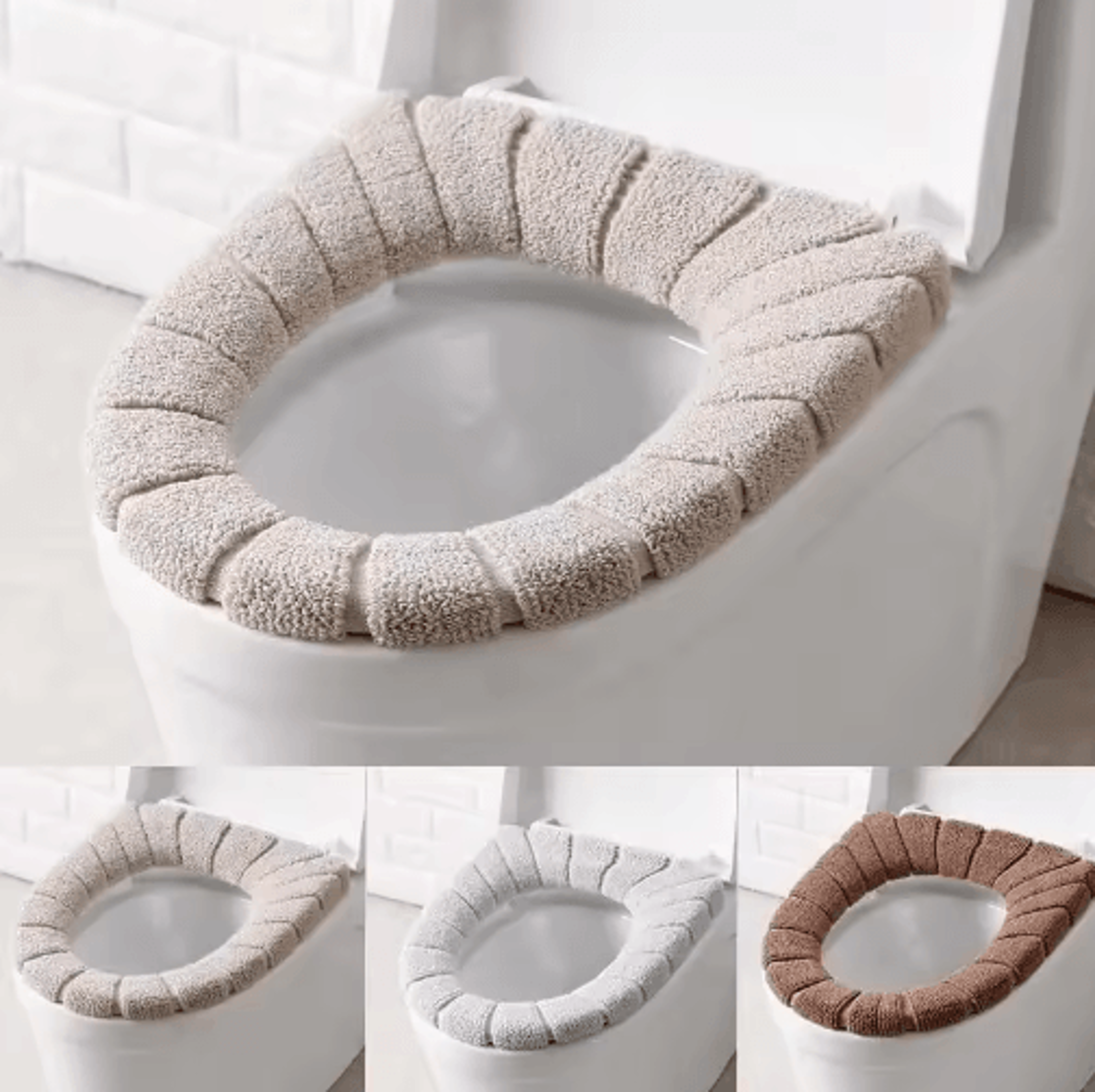 soft acrylic toilet seat cover – warm washable bathroom mat