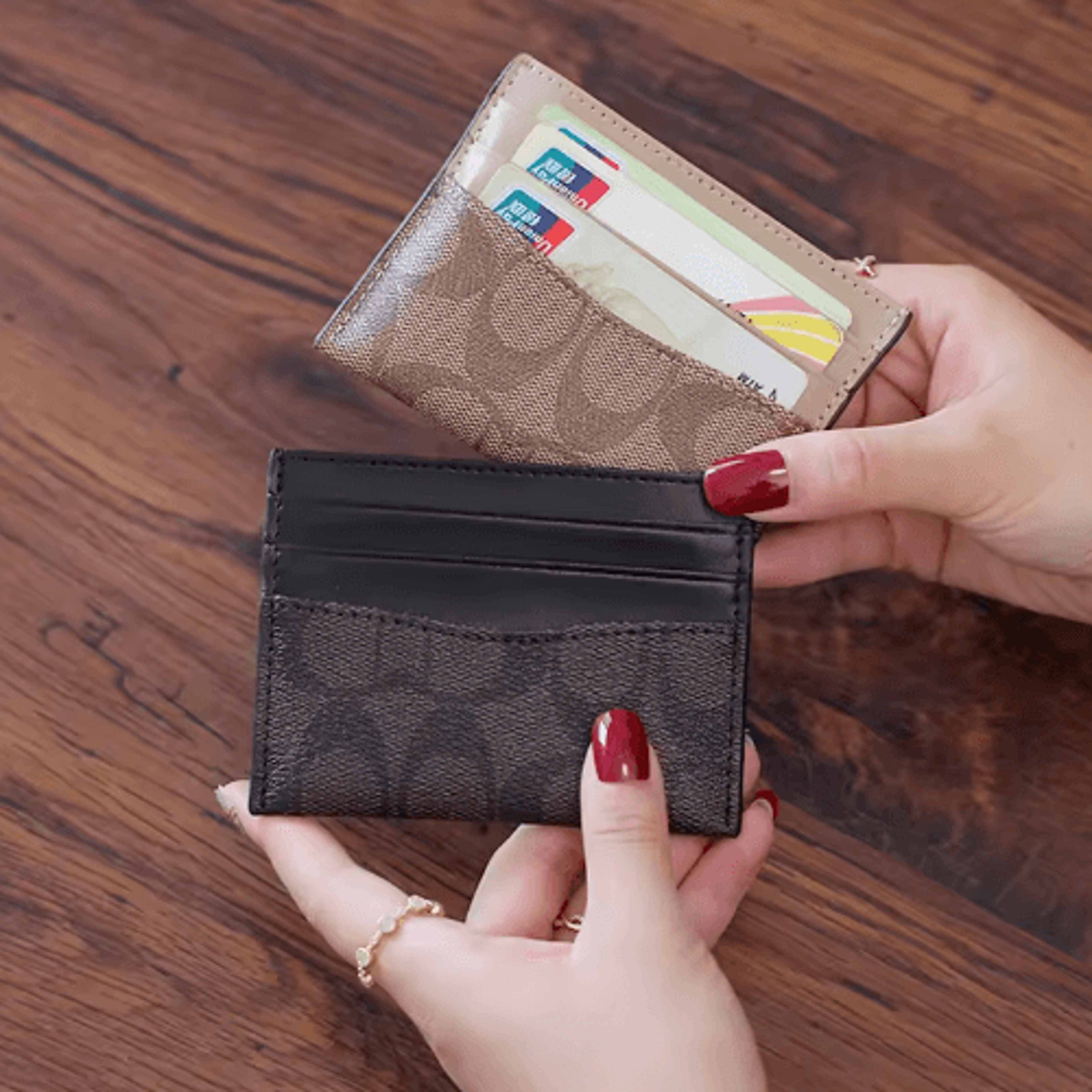 luxury women's pu leather wallet – compact multifunctional card holder