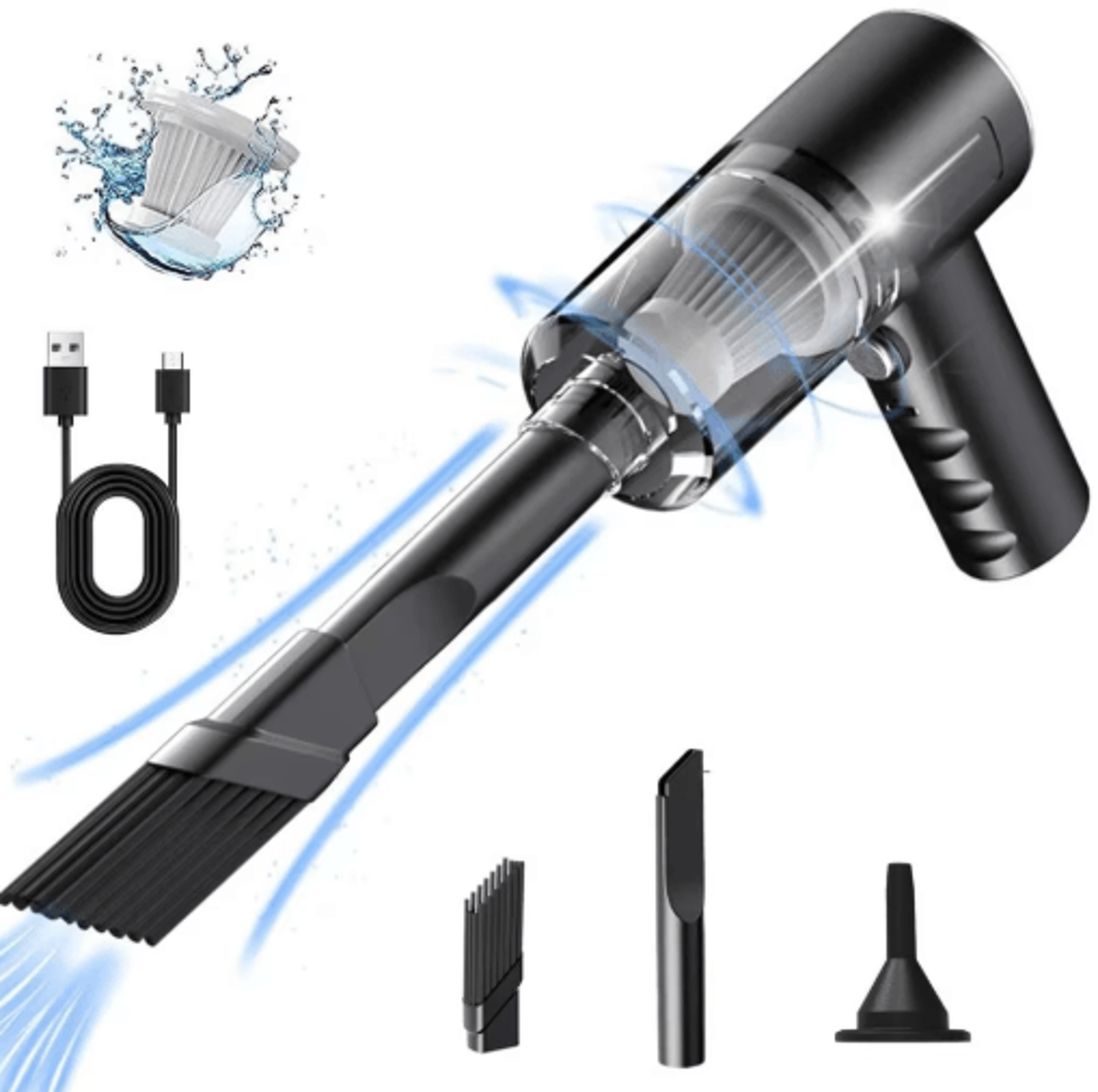 120w cordless handheld vacuum cleaner – portable home & car cleaner