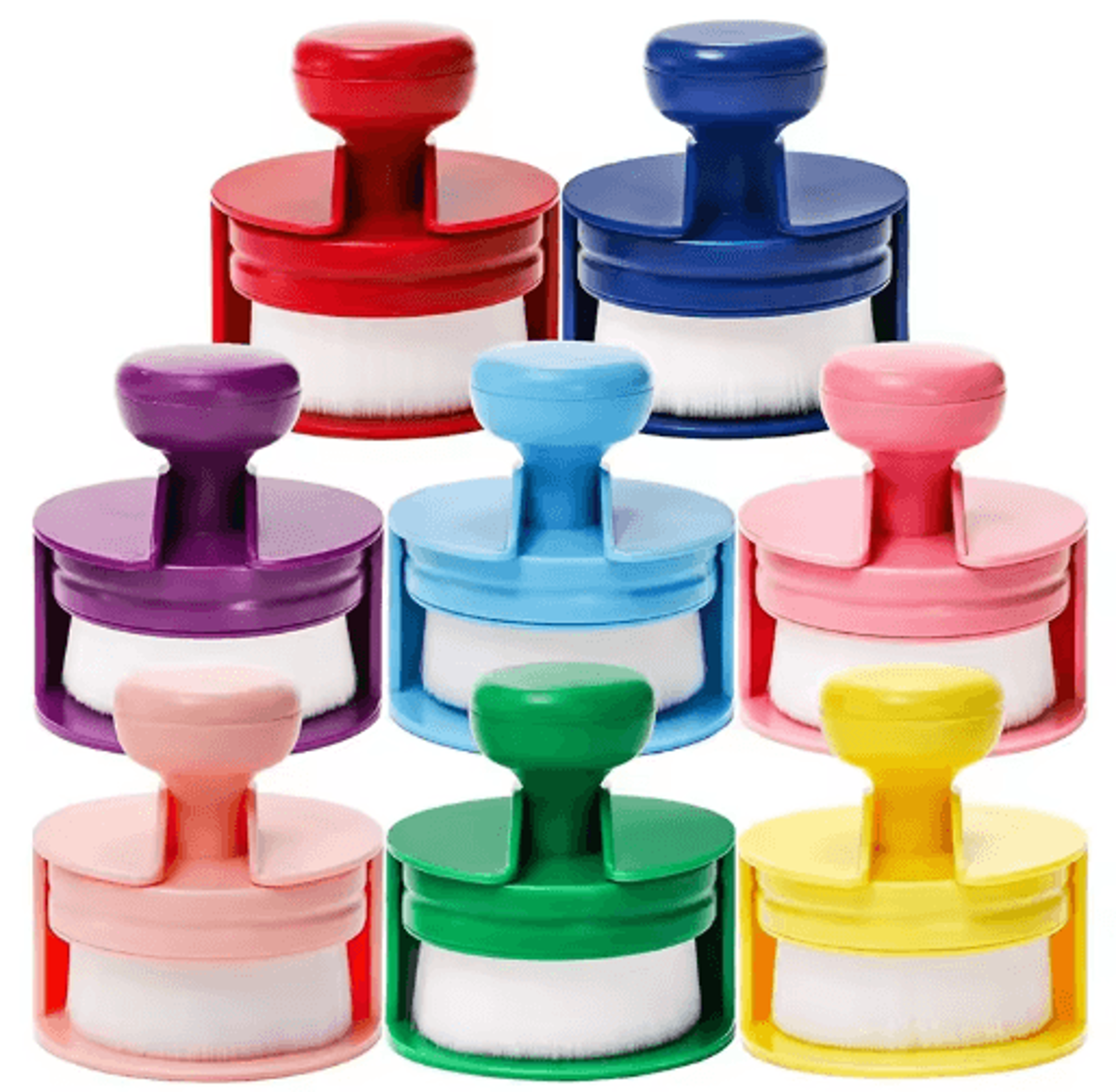 8-color ink blending brush set – soft bristle craft brushes