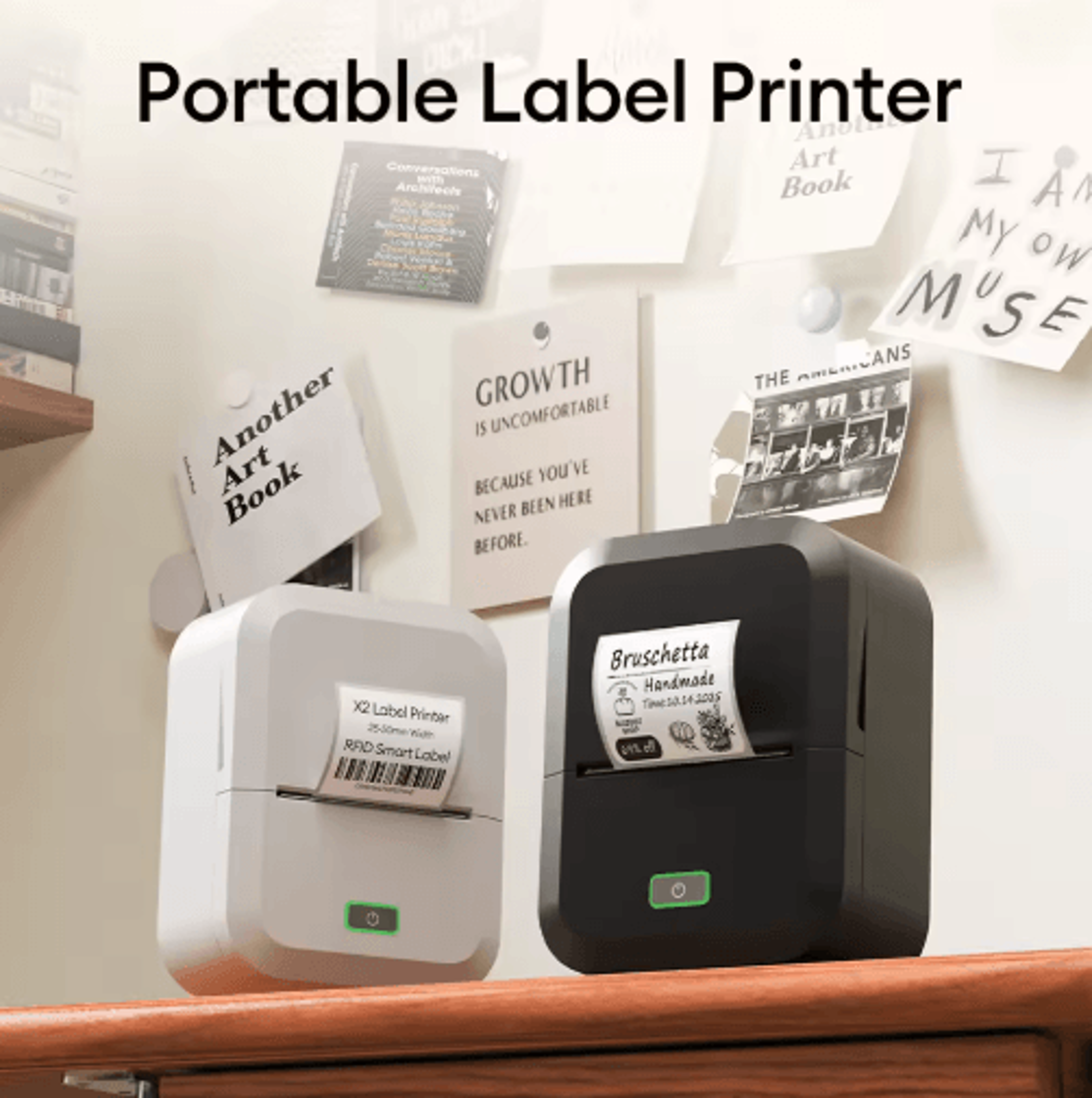 mini bluetooth thermal label printer – portable inkless sticker printing machine