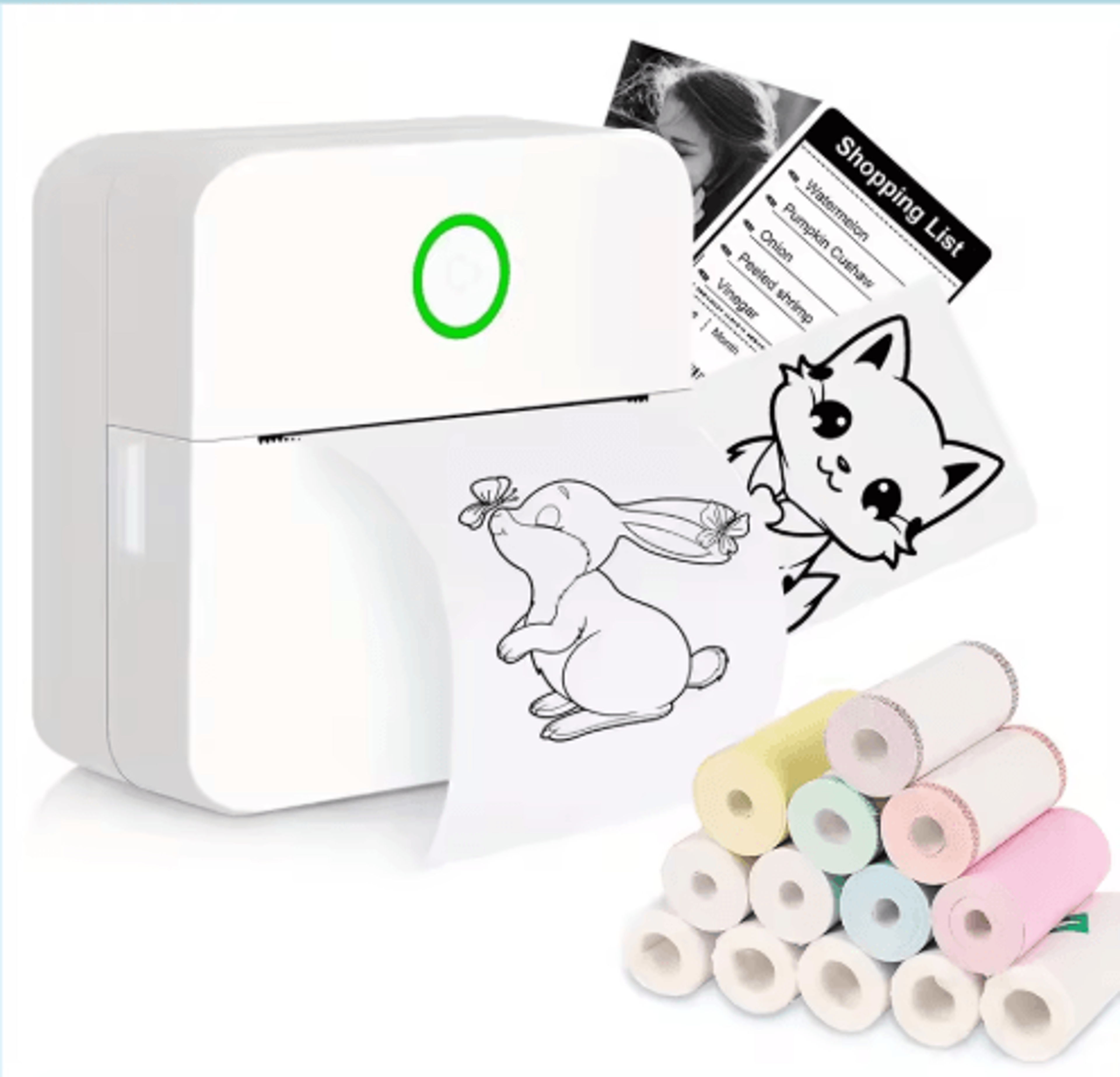mini bluetooth sticker printer – portable inkless pocket thermal printer