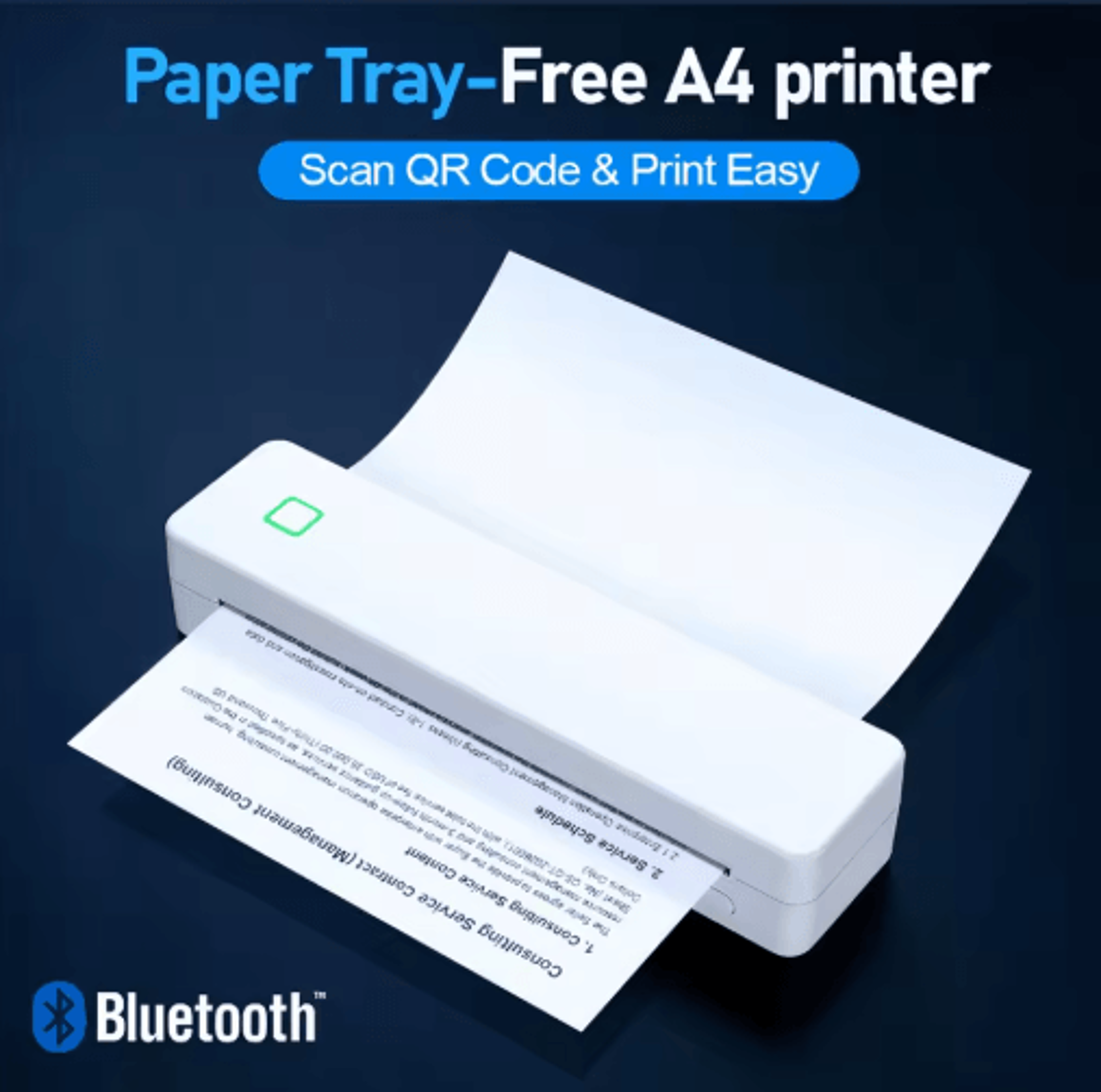 portable a4 bluetooth thermal printer – wireless printer for office & travel
