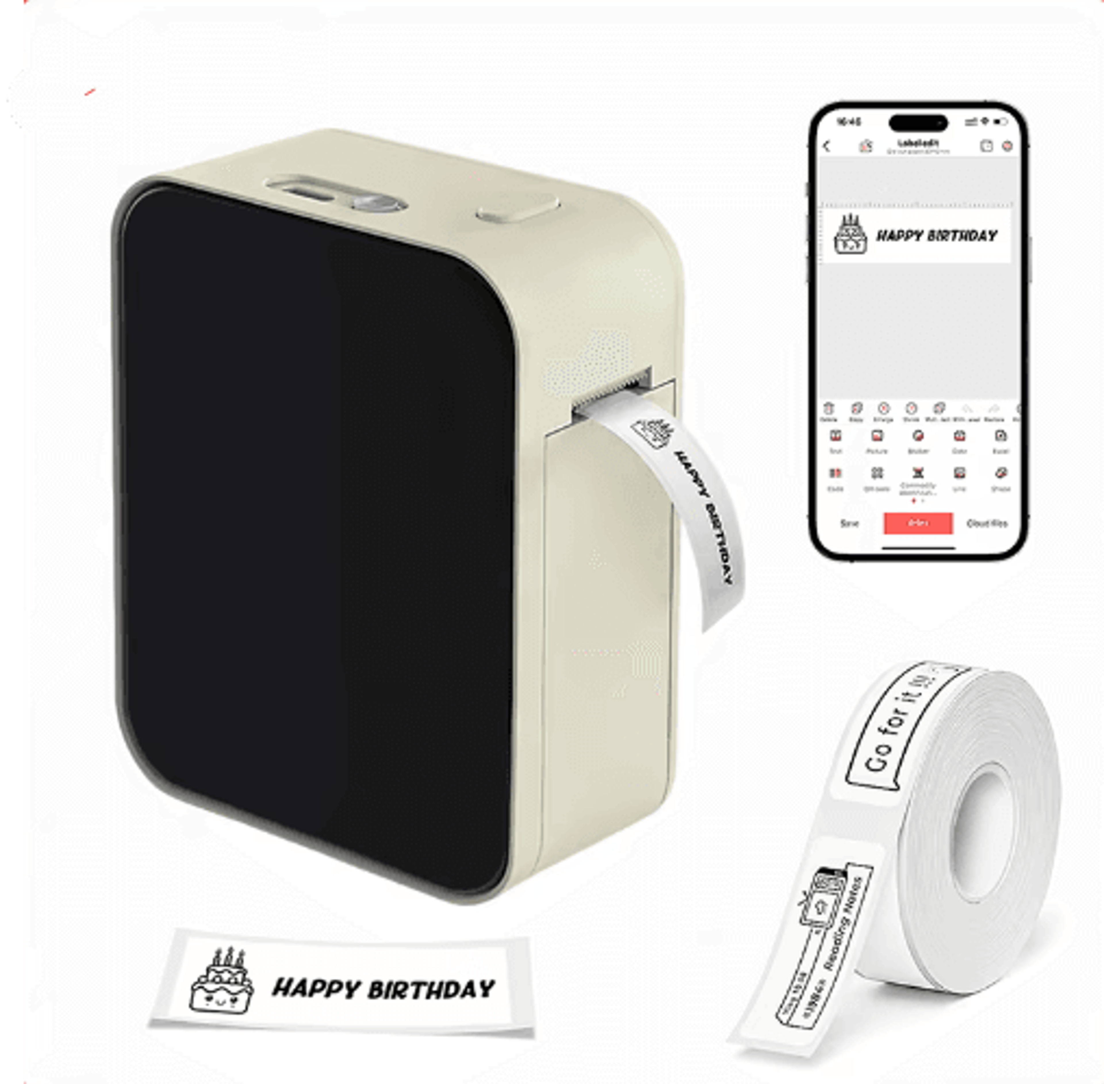 mini portable thermal label printer – inkless self-adhesive sticker maker