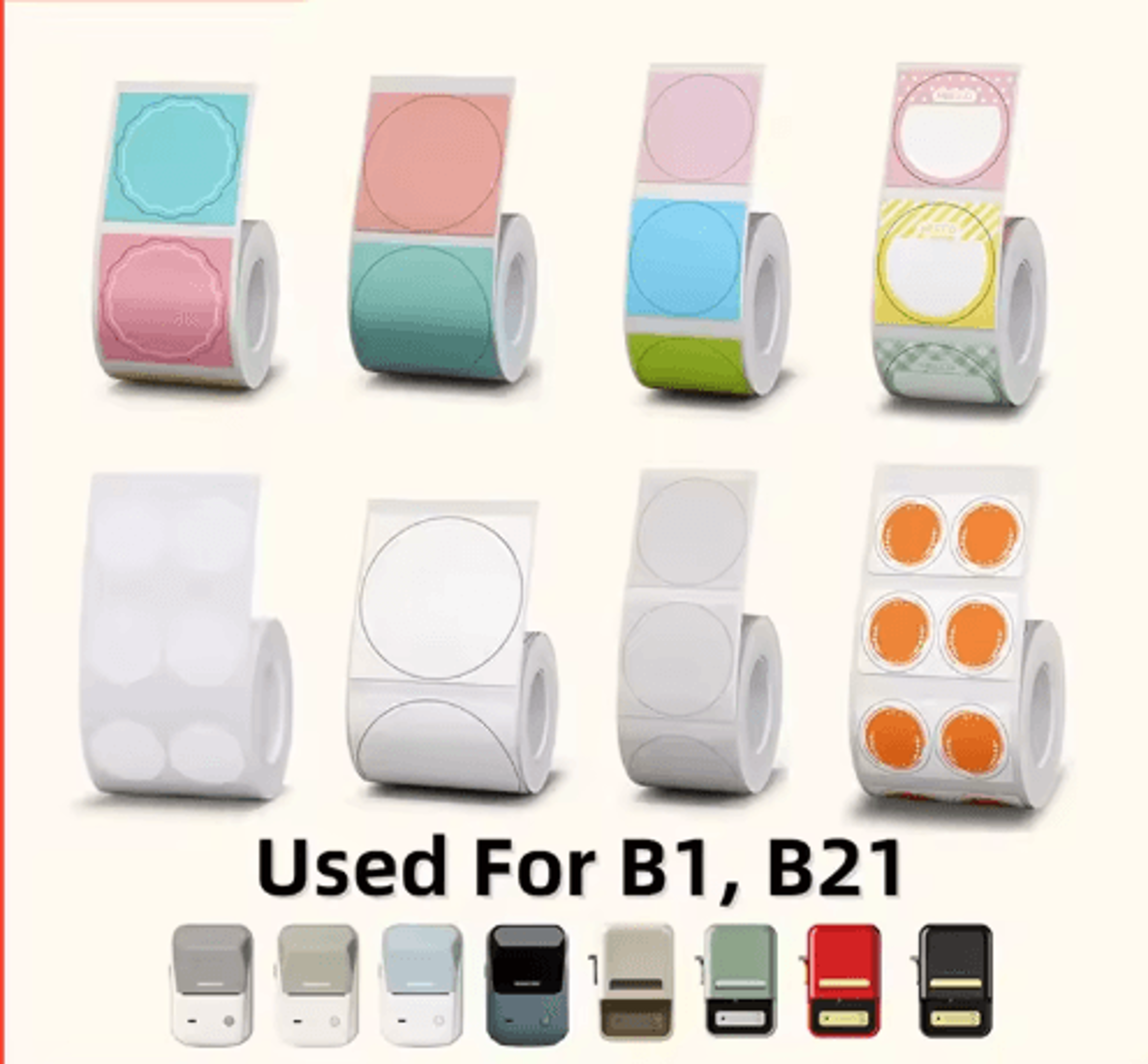 cartoon thermal label stickers – waterproof label paper for b21, b203 & b3s
