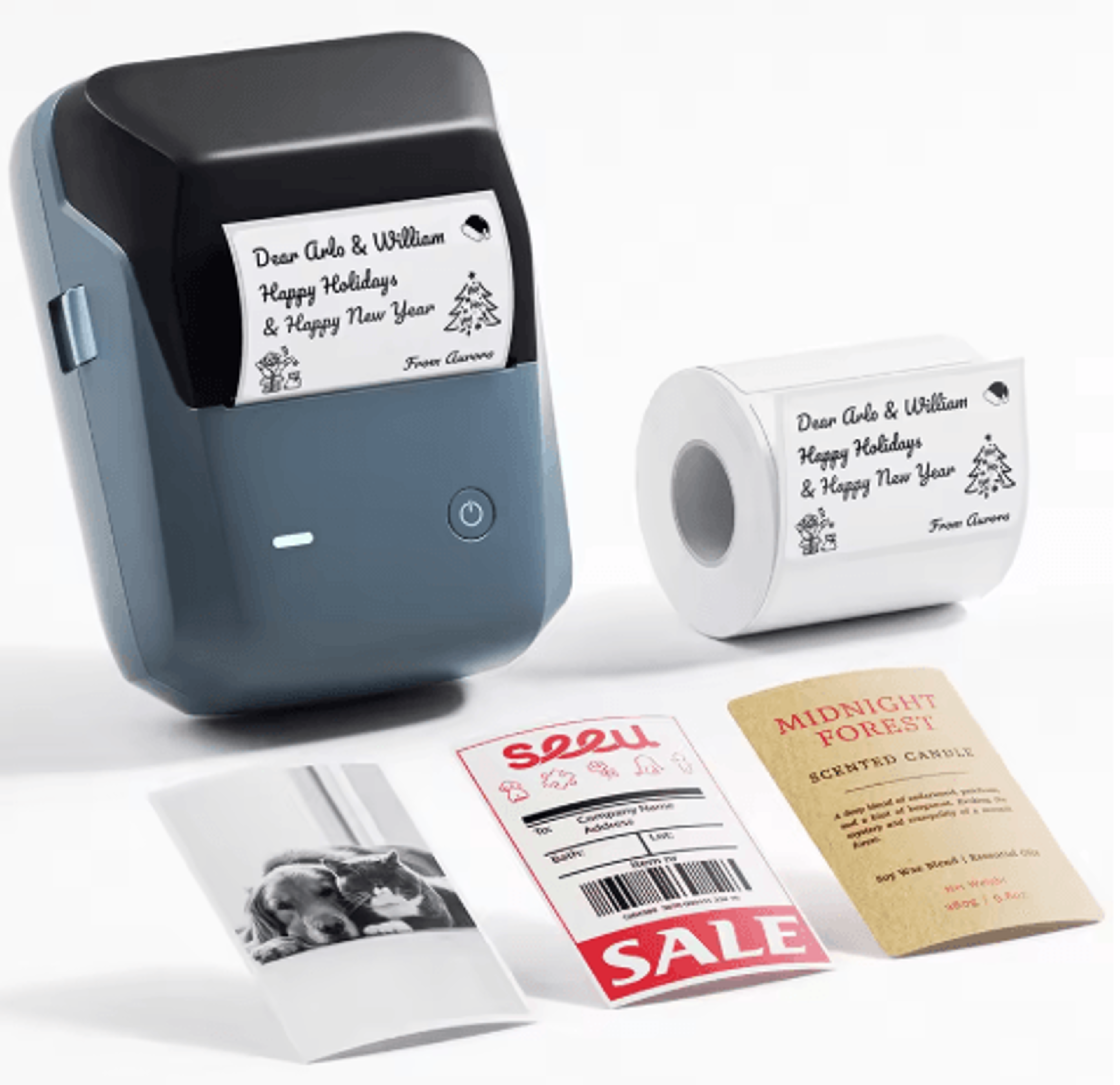 300 dpi wireless label printer – red and black dual-color sticker maker