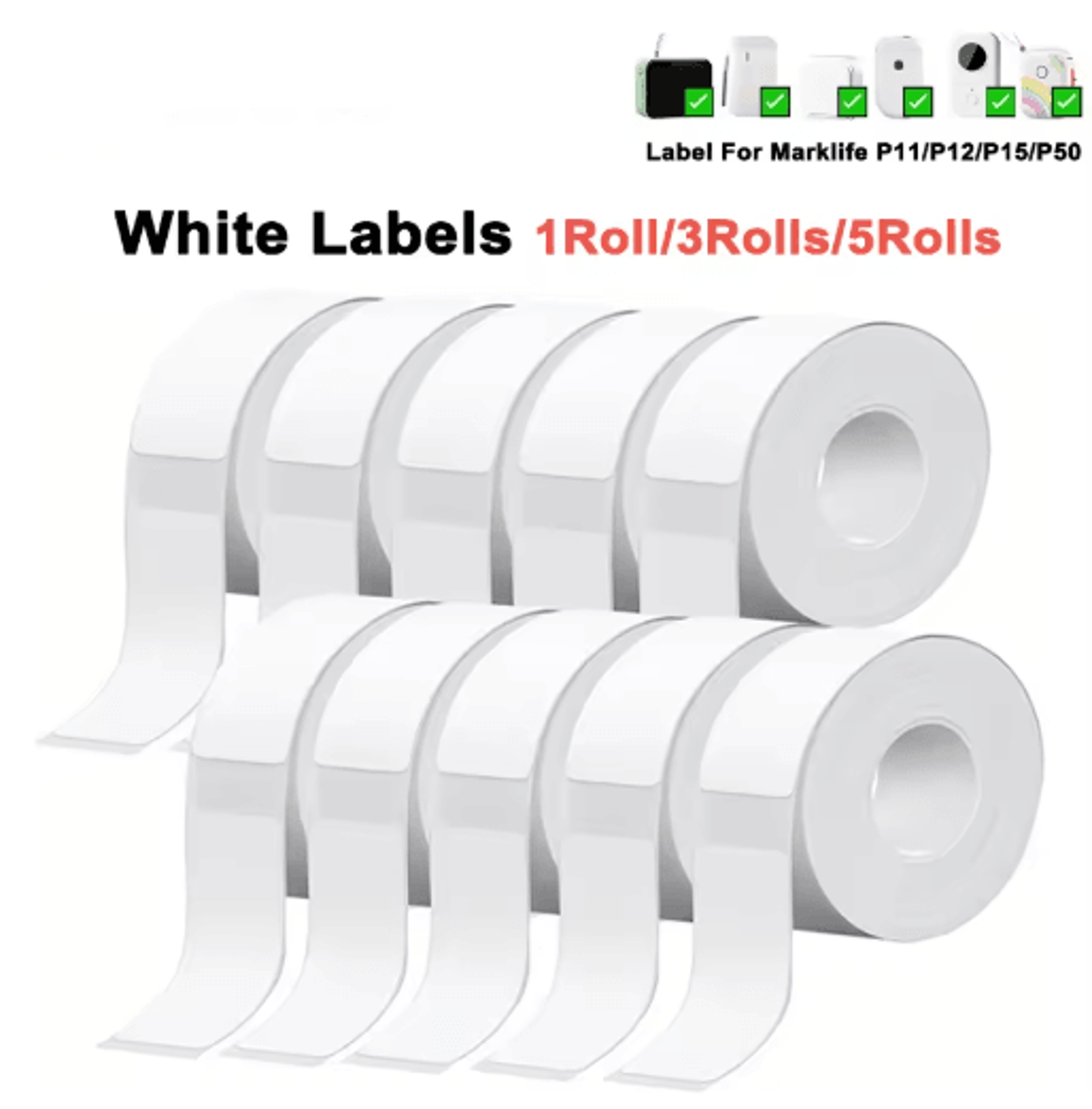 white thermal label stickers self-adhesive paper for mini label printers
