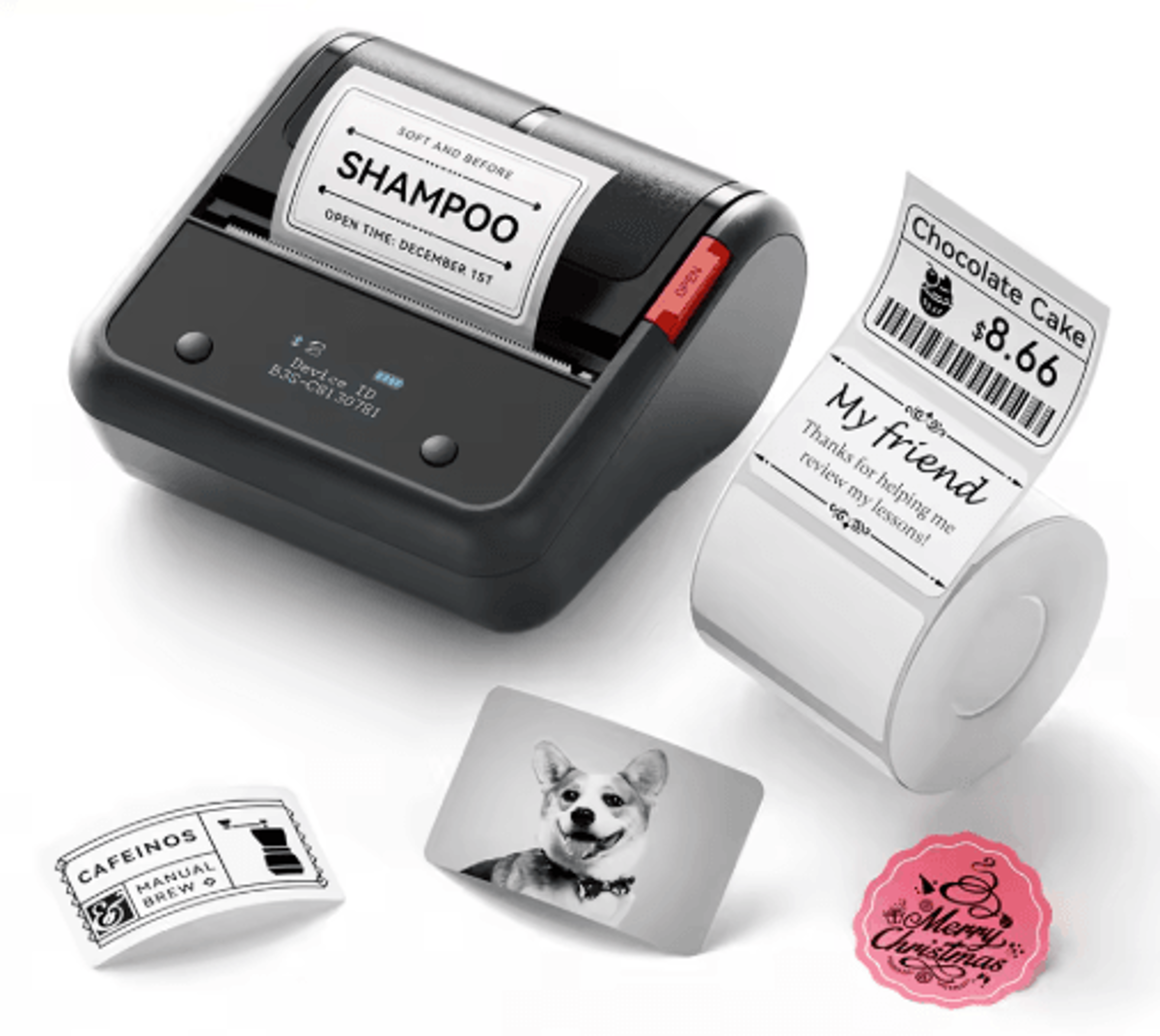 b3s wireless thermal label printer – 3-inch barcode sticker maker