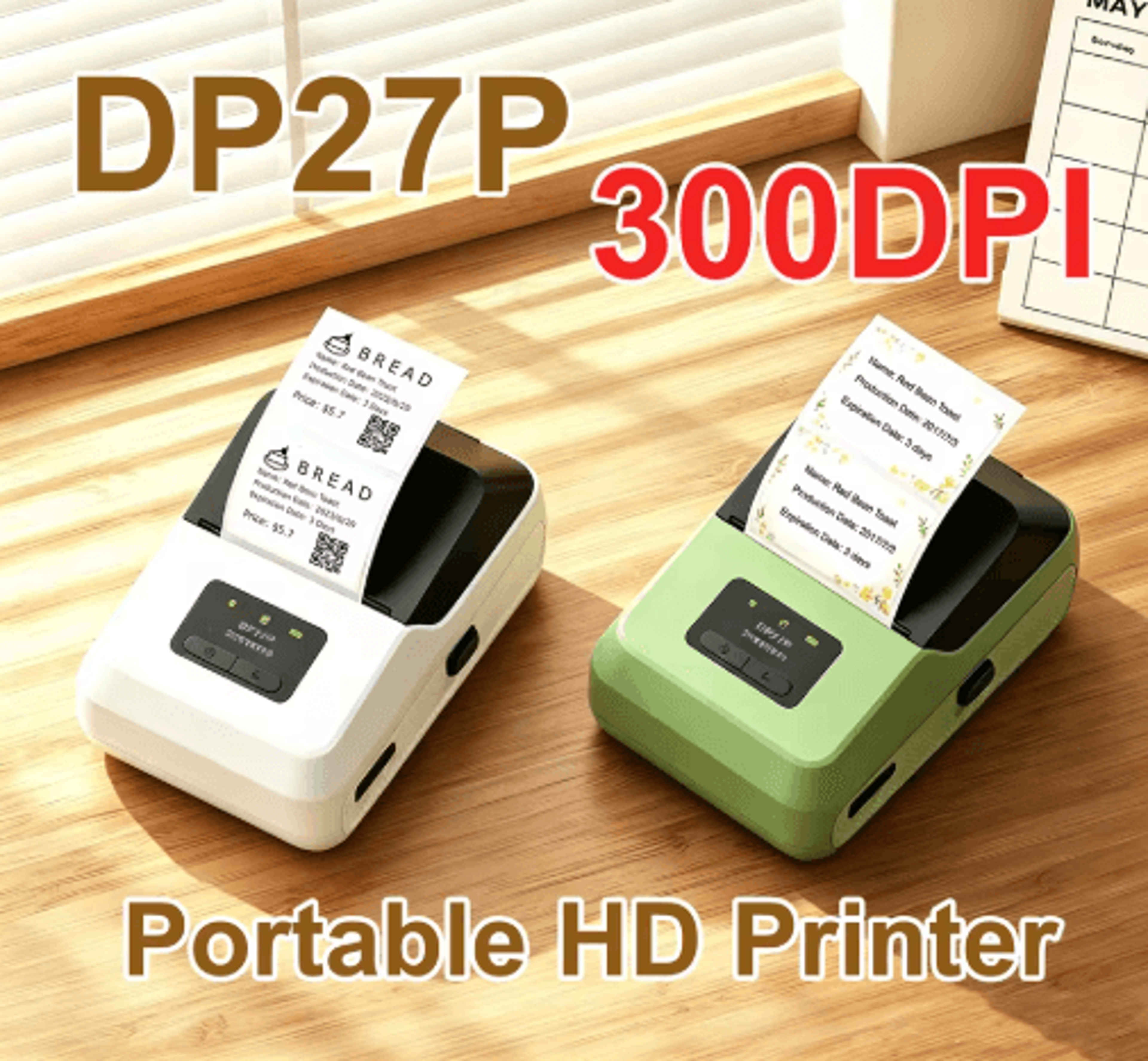 wireless thermal label printer – inkless sticker maker for jewelry & cables
