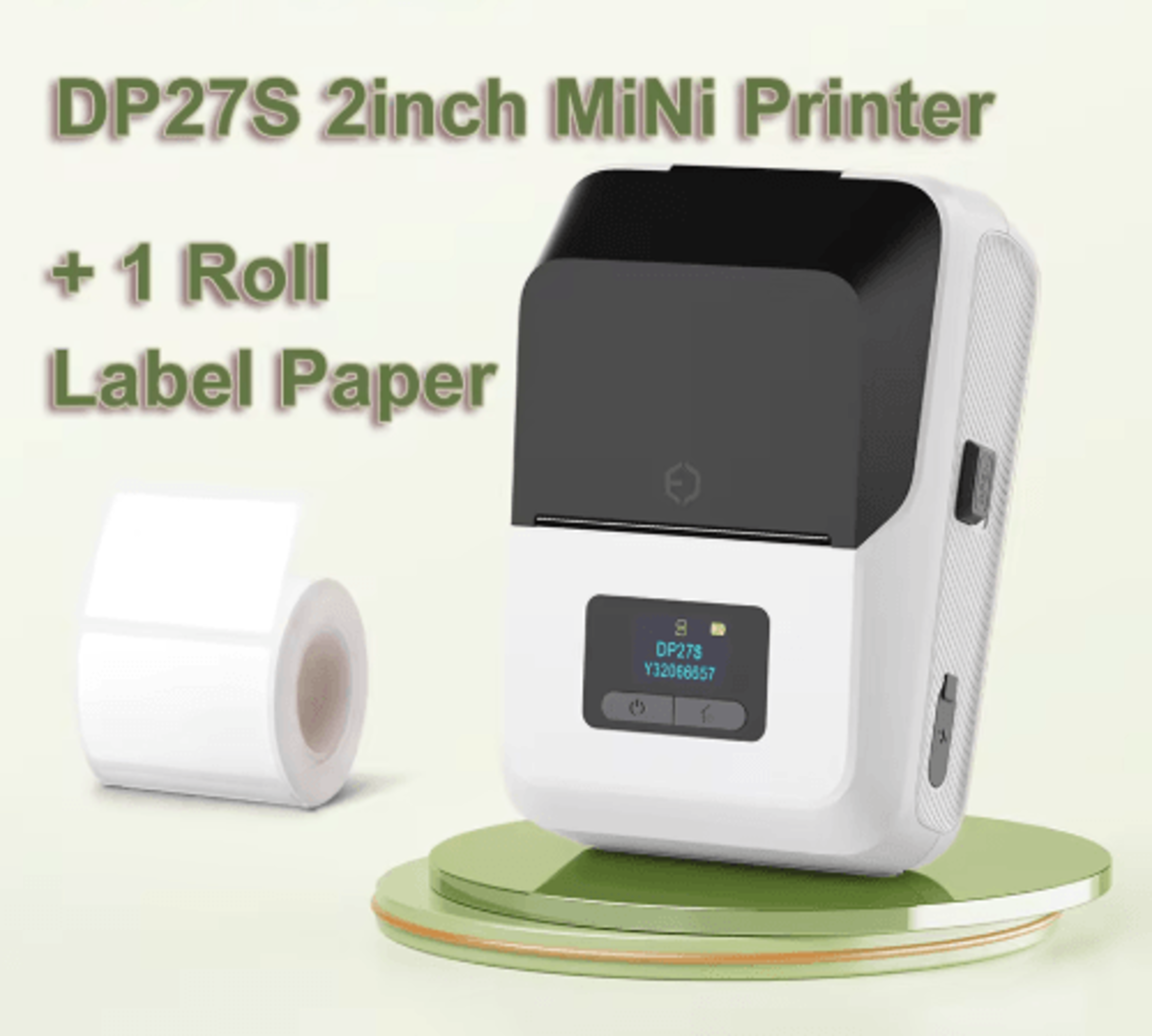 2-inch mini thermal label printer – wireless inkless sticker maker