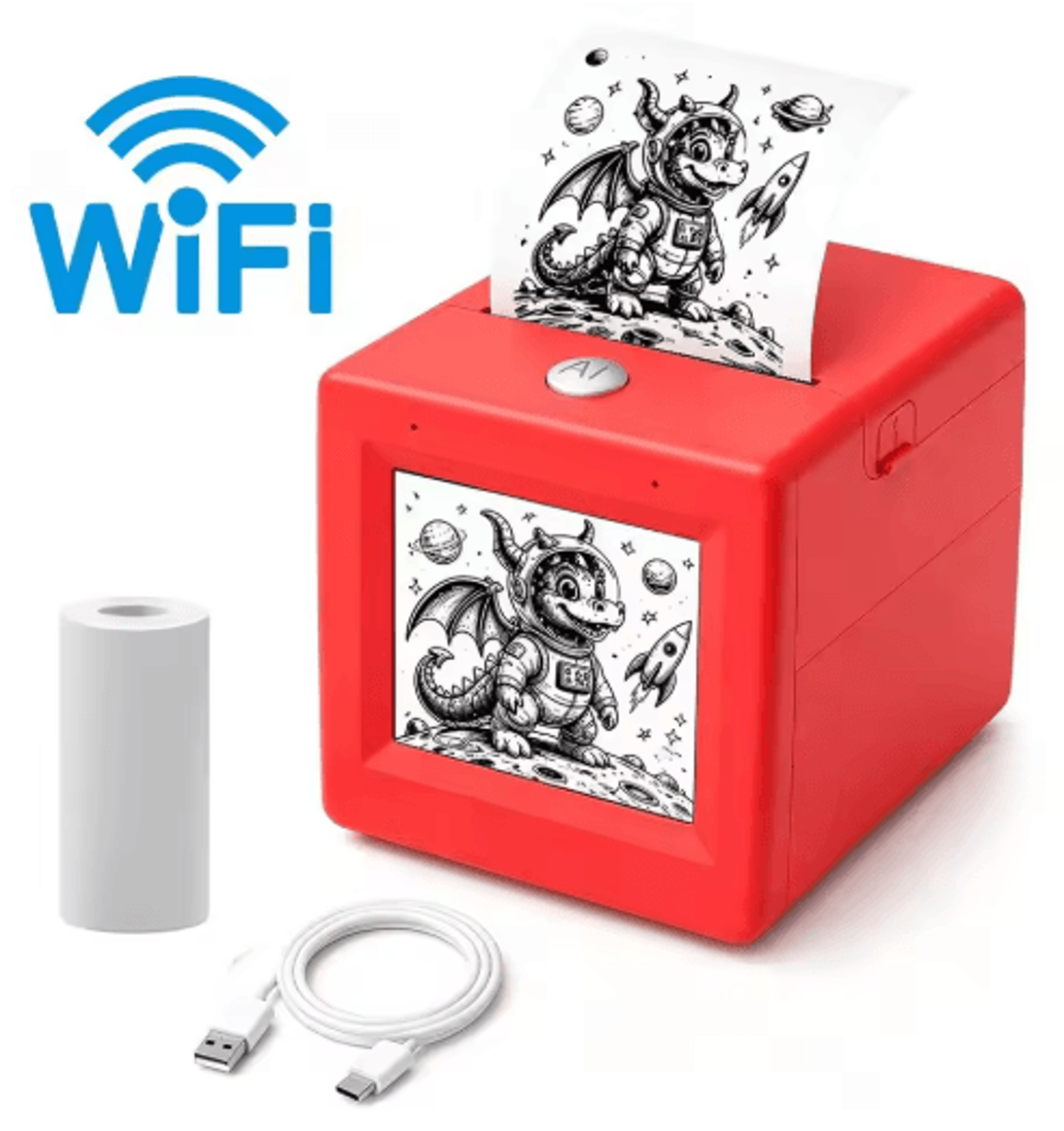 ai voice-controlled sticker maker – portable wi-fi thermal printer for kids