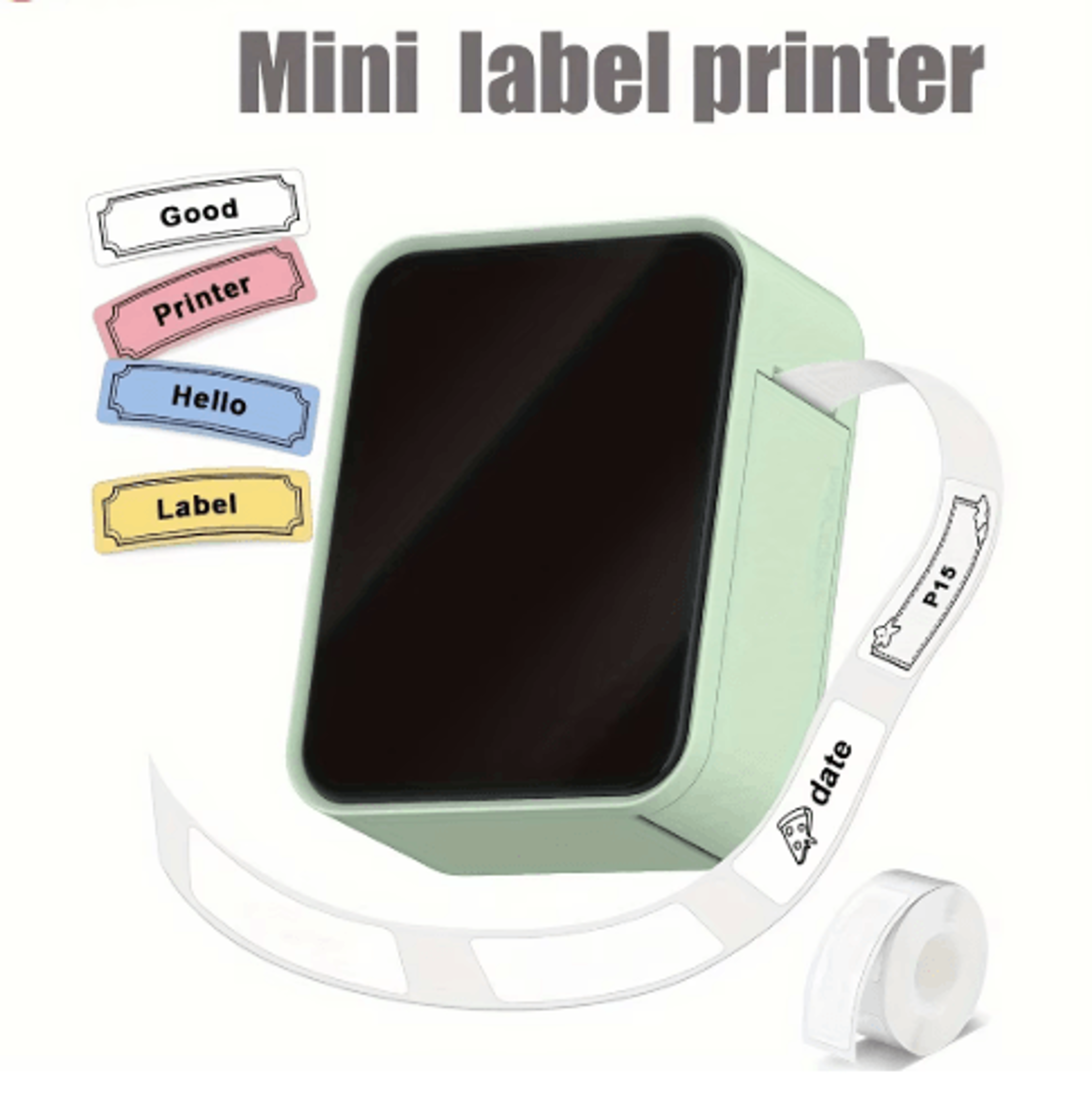 p15 mini bluetooth thermal label printer portable wireless sticker maker for home & office