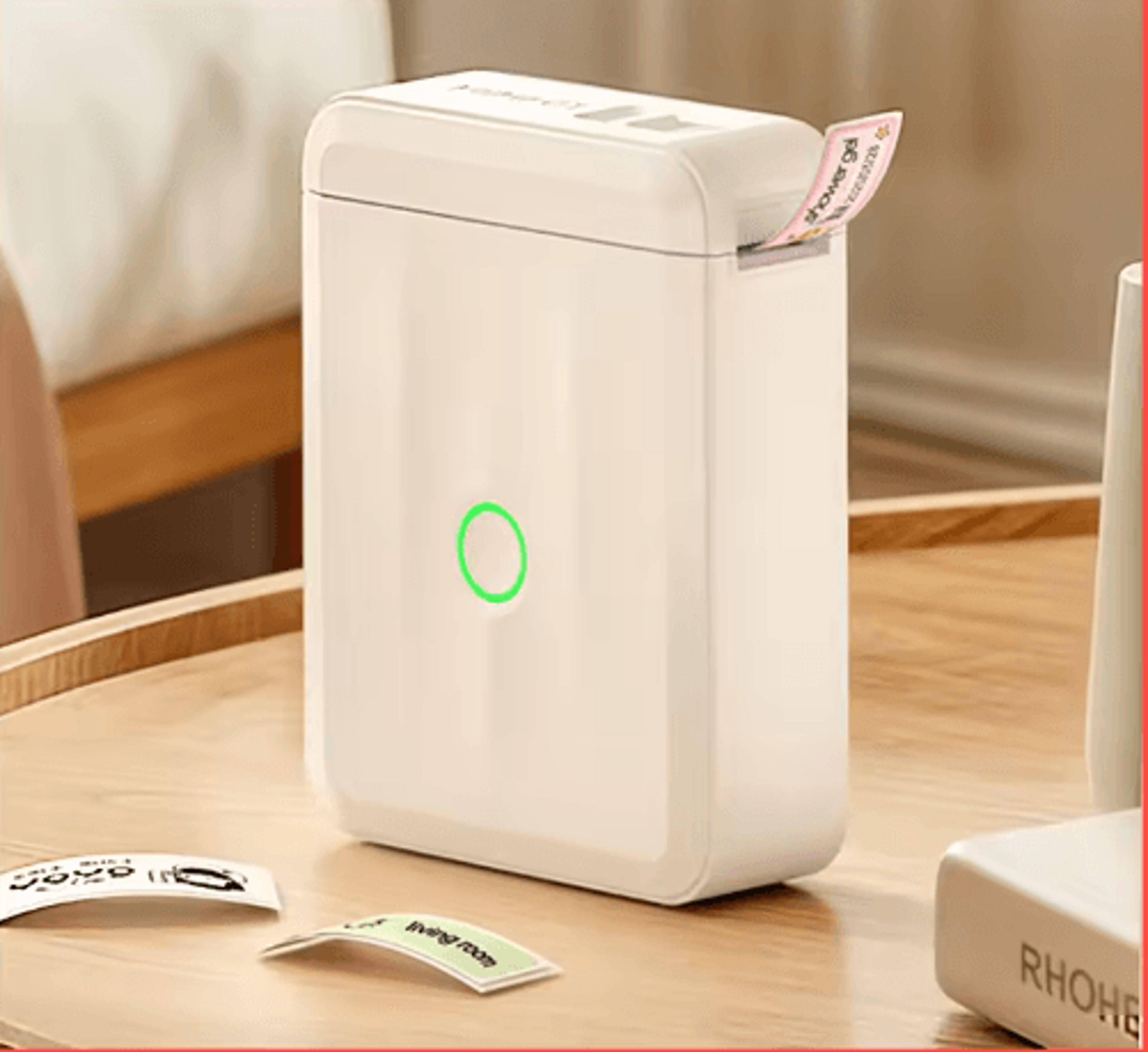 mini portable thermal label printer – self-adhesive label maker for home organization