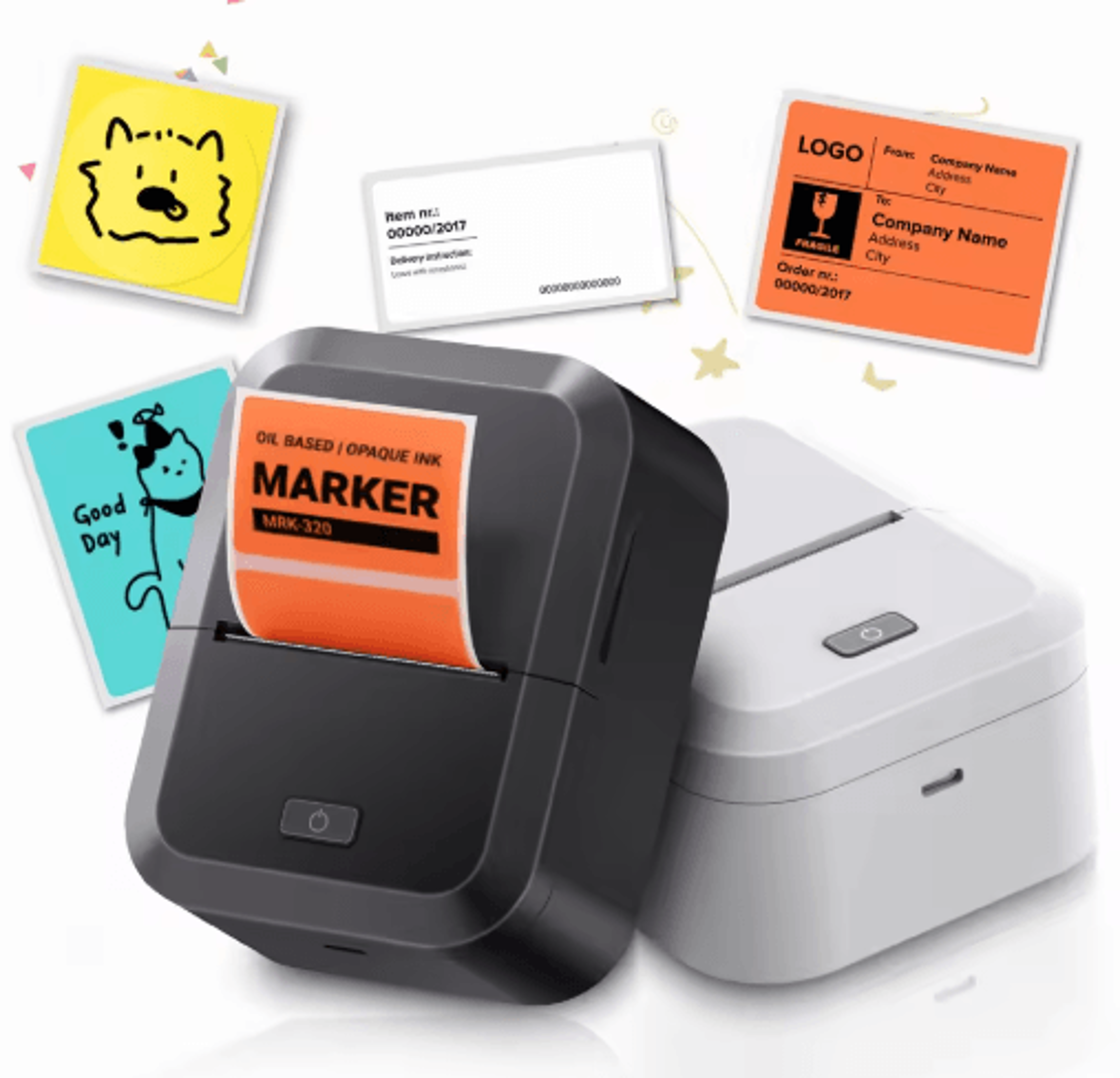 mini portable bluetooth thermal label printer – wireless sticker maker for home & office
