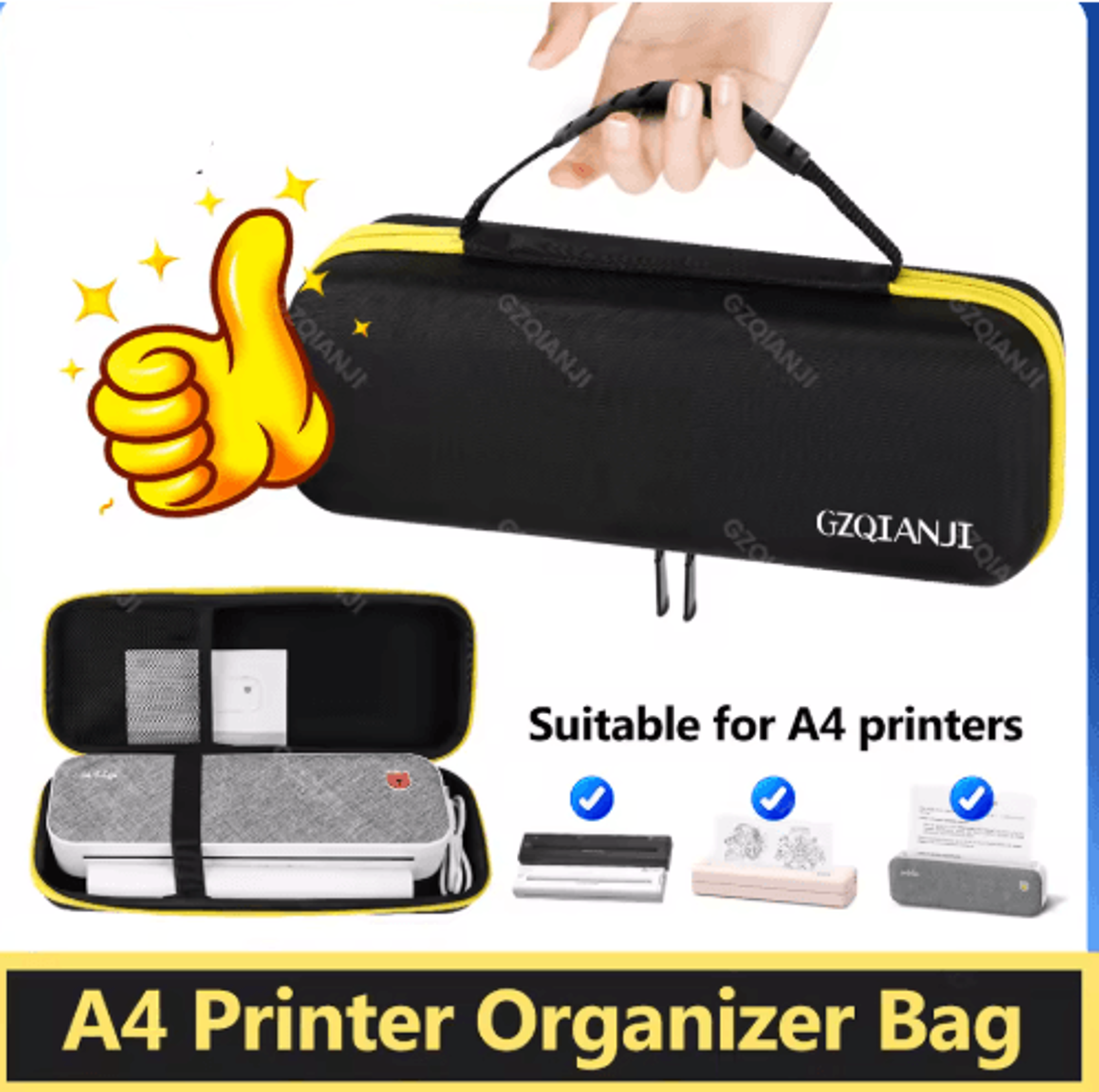 protective carrying case for peripage a40 printer – portable storage bag