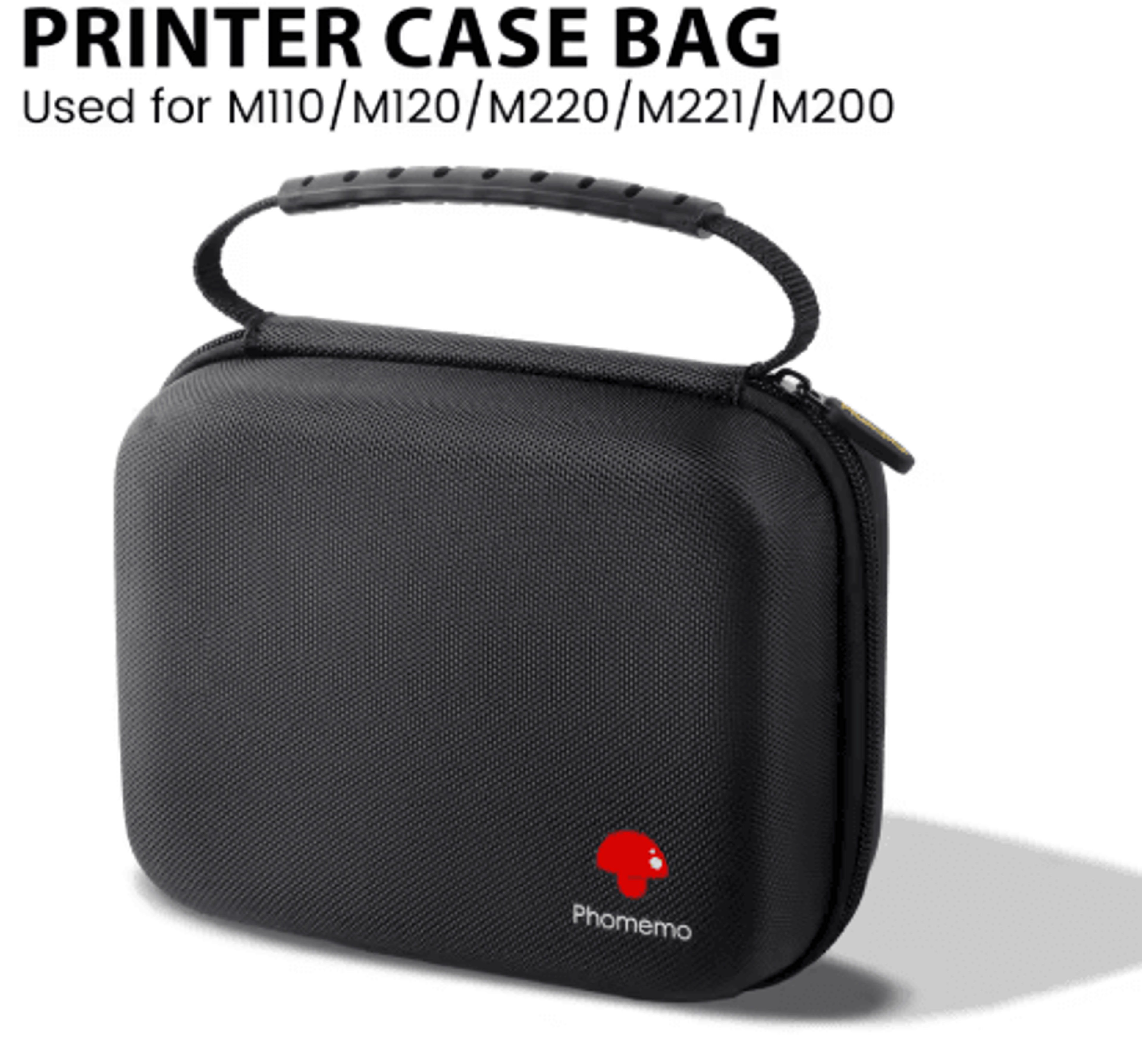 portable label printer storage case – protective carrying case with mesh pocket