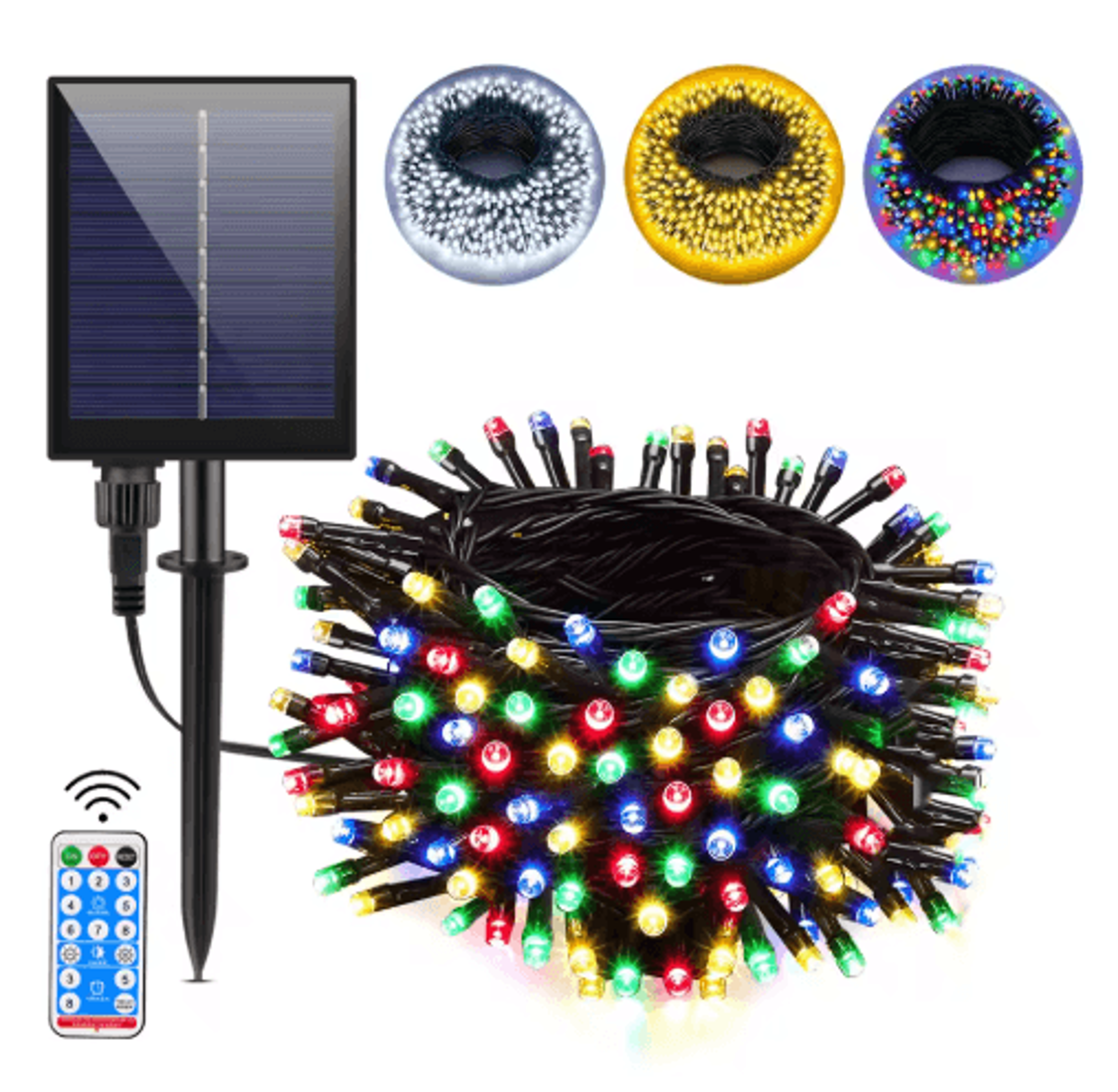 solar led fairy string lights – waterproof 10–100m outdoor garden & christmas lights