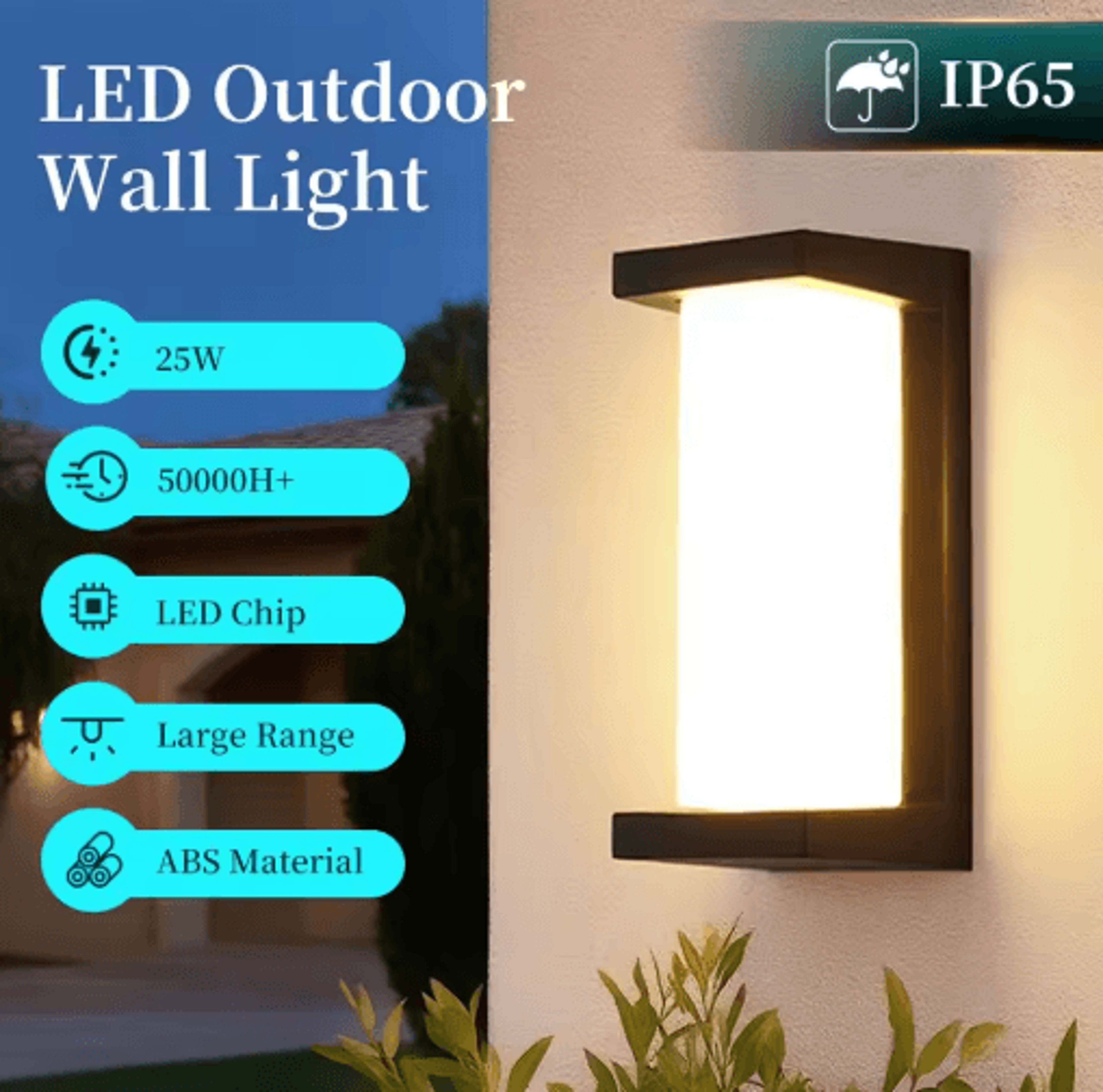 waterproof outdoor led wall lamp – modern 110v/220v porch & garden light