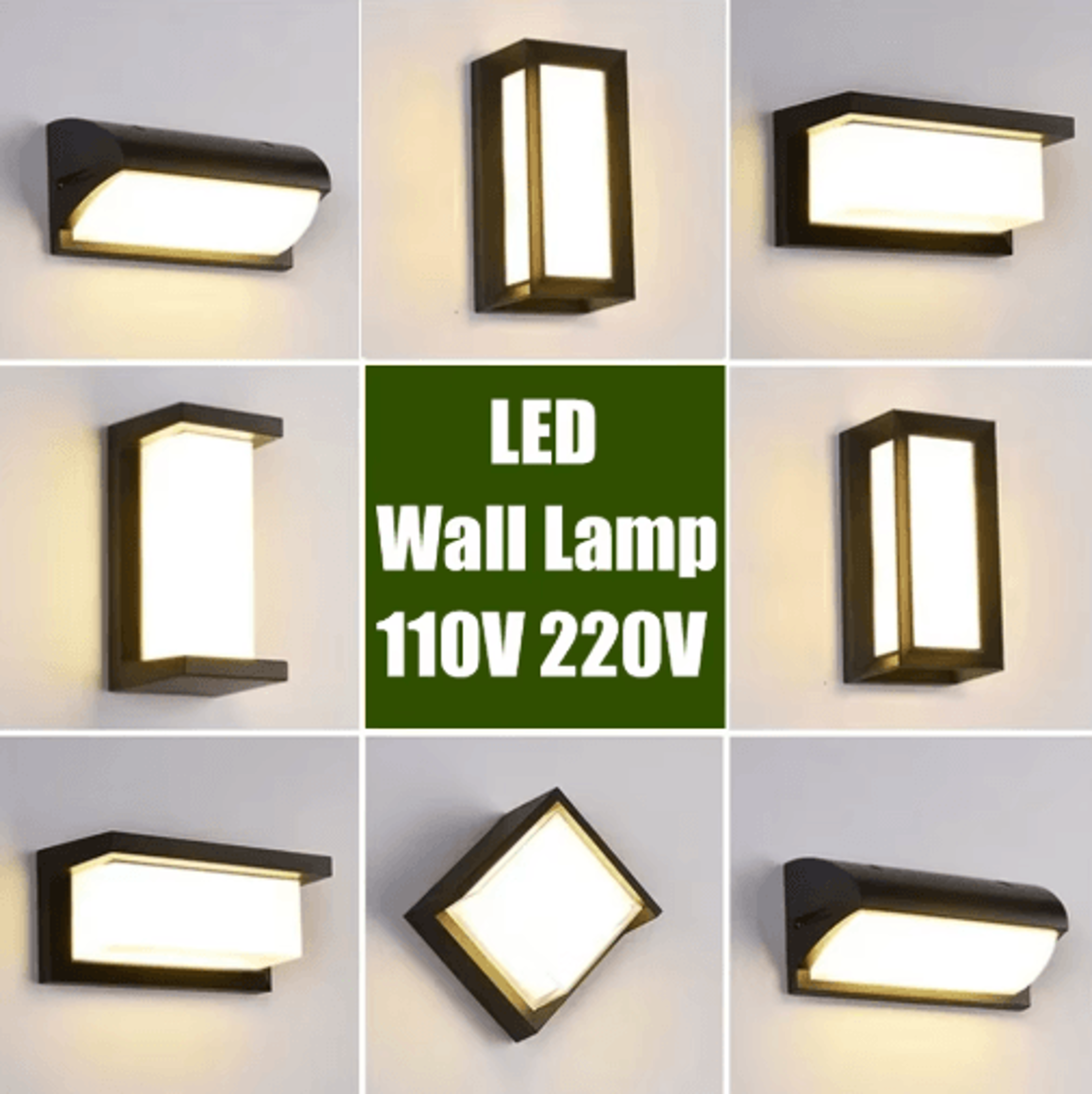 waterproof outdoor led wall light – 110v to 220v modern porch & garden lamp