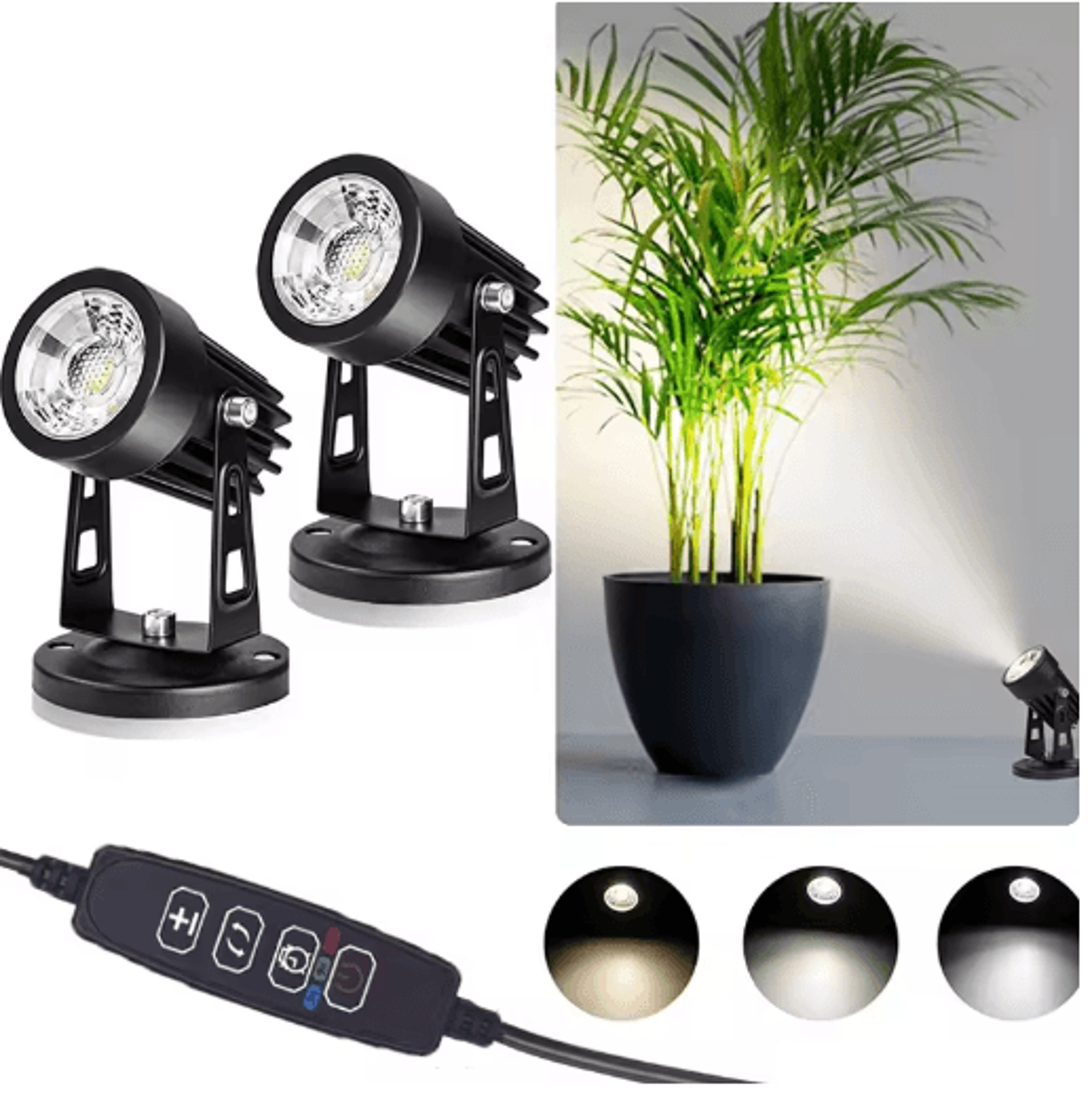 5w dimmable led uplight spotlight – indoor accent light for plants & home decor