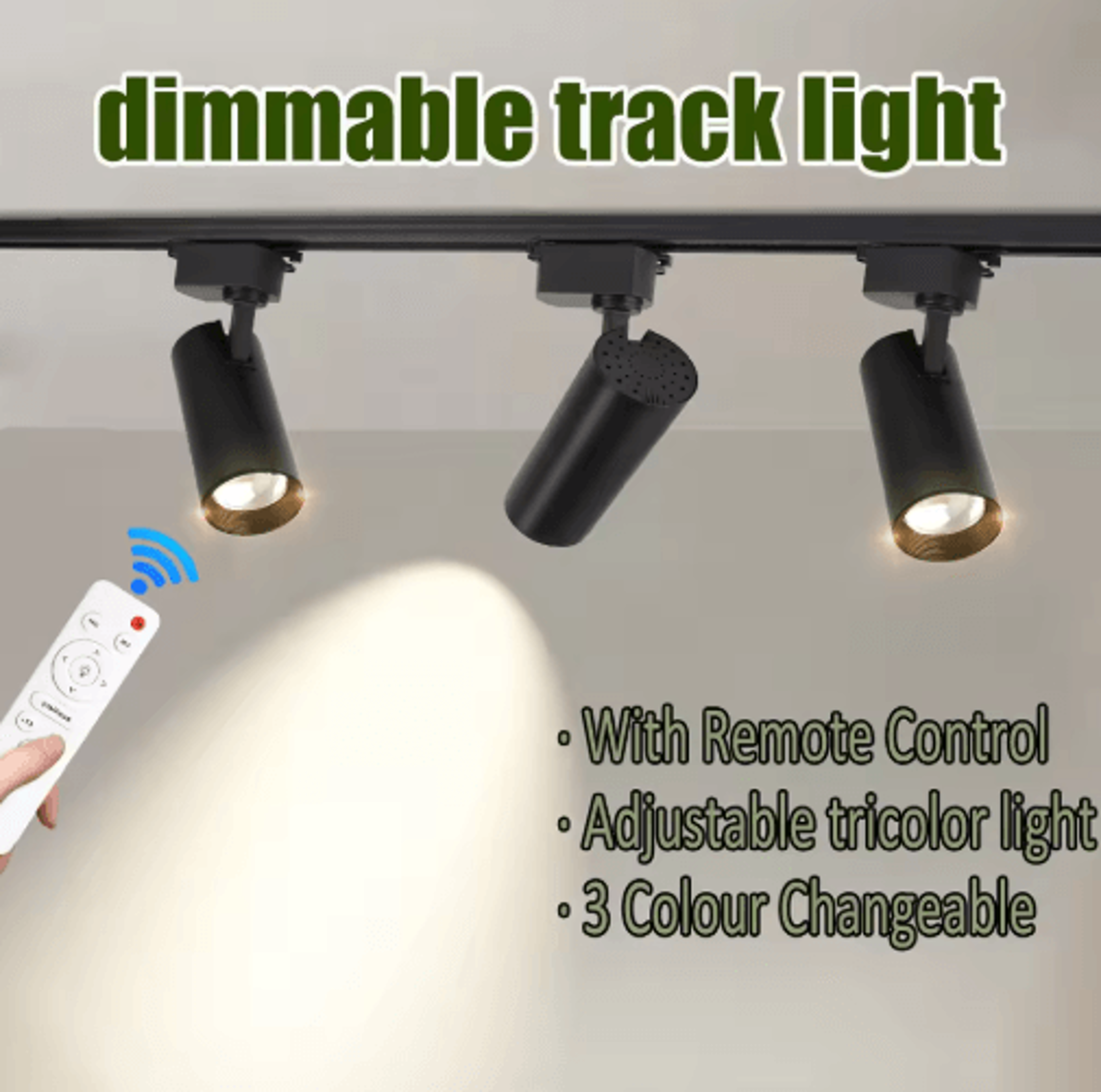 remote control led track spotlight – dimmable ceiling rail light for shops & home