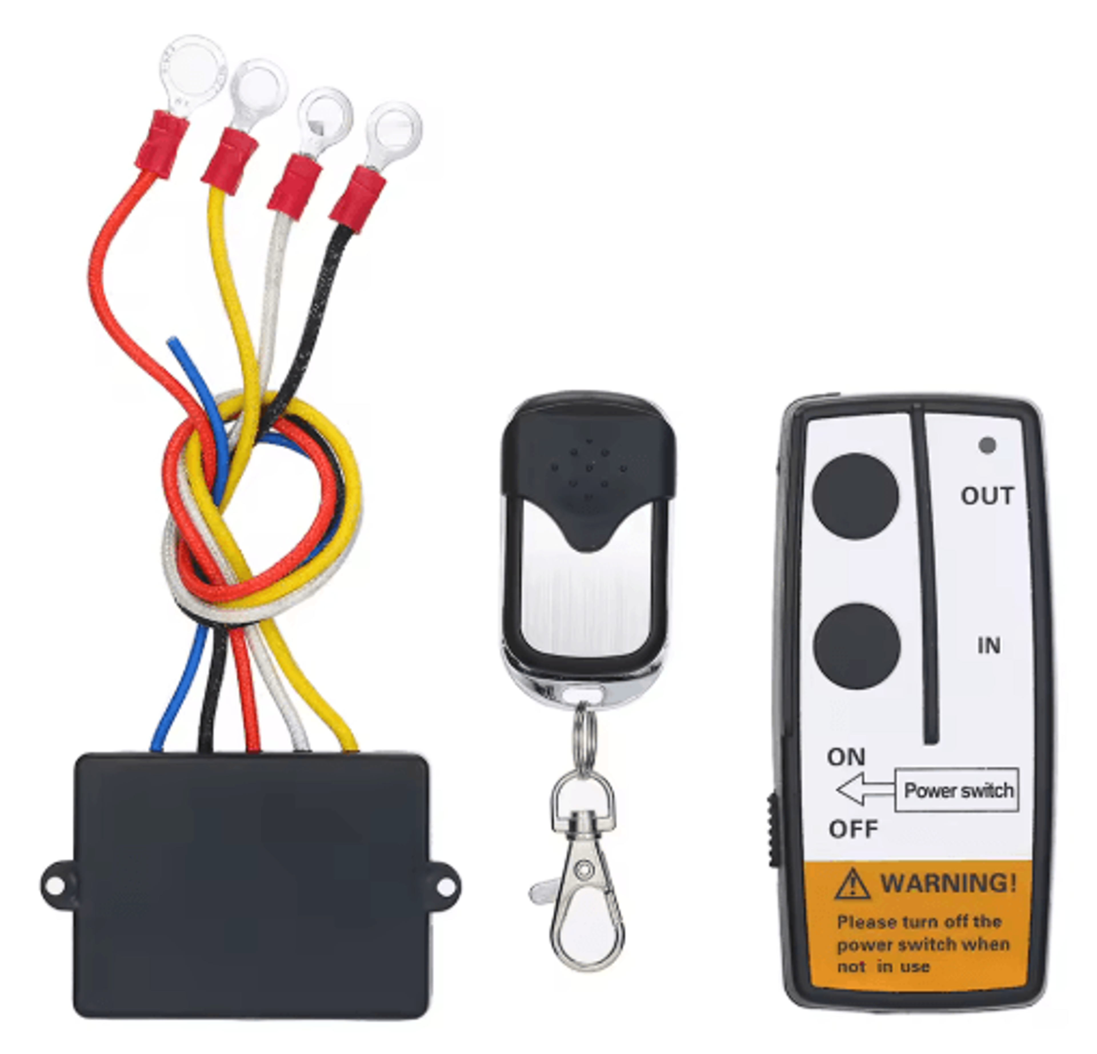 12v wireless winch remote control kit – 50ft range with 2 remotes