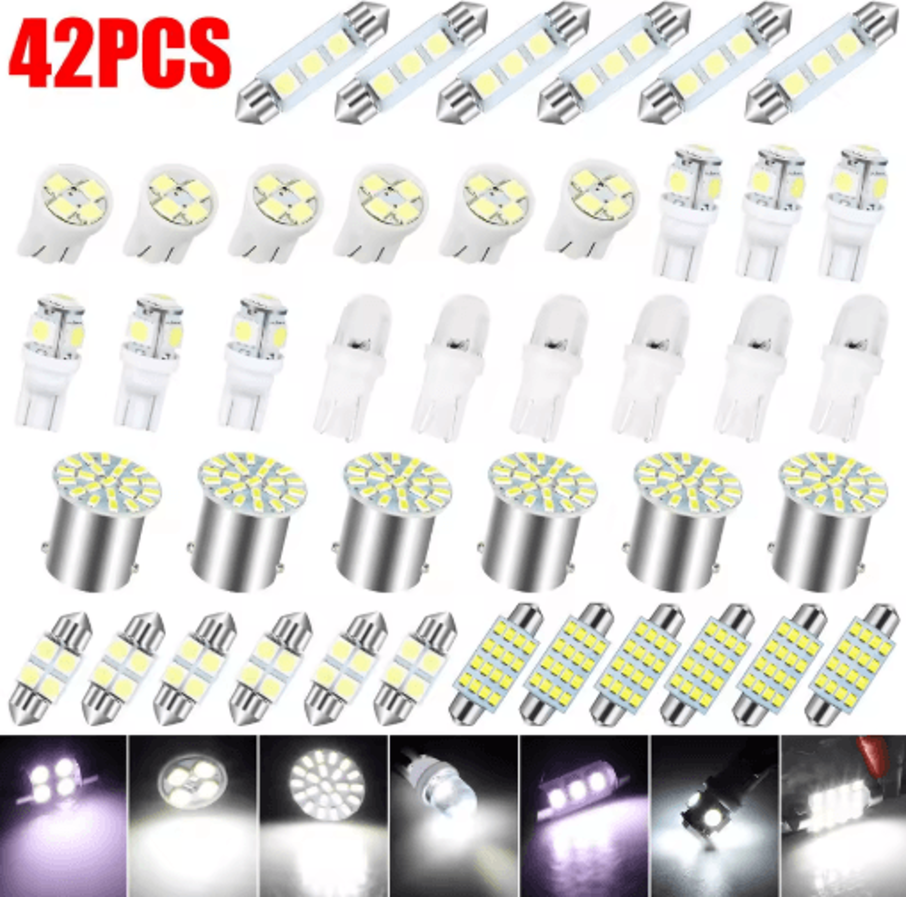 car led interior light bulb kit – replacement lights for dome, map, trunk & license plate