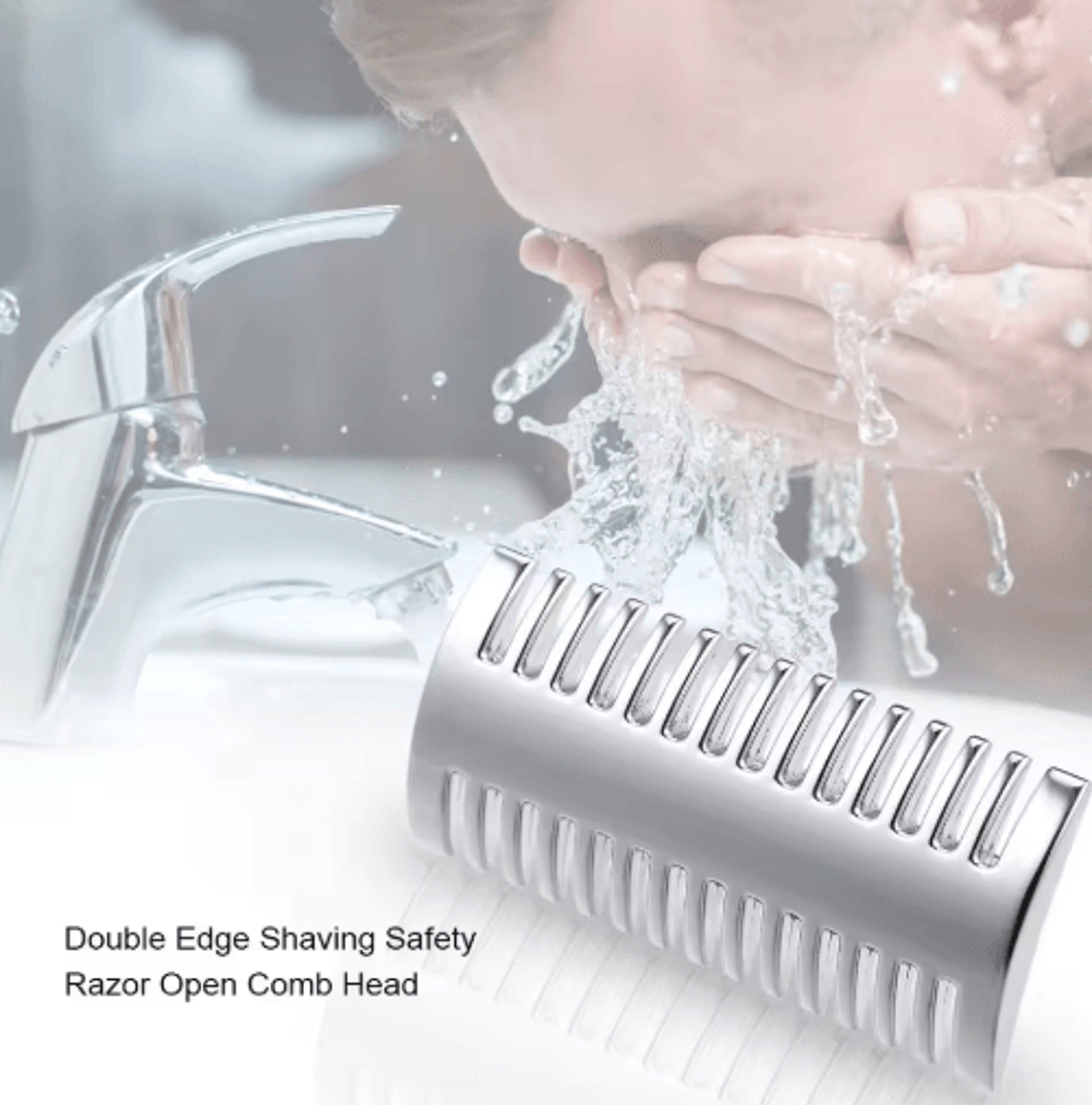 double edge safety razor head – open comb shaving replacement for men