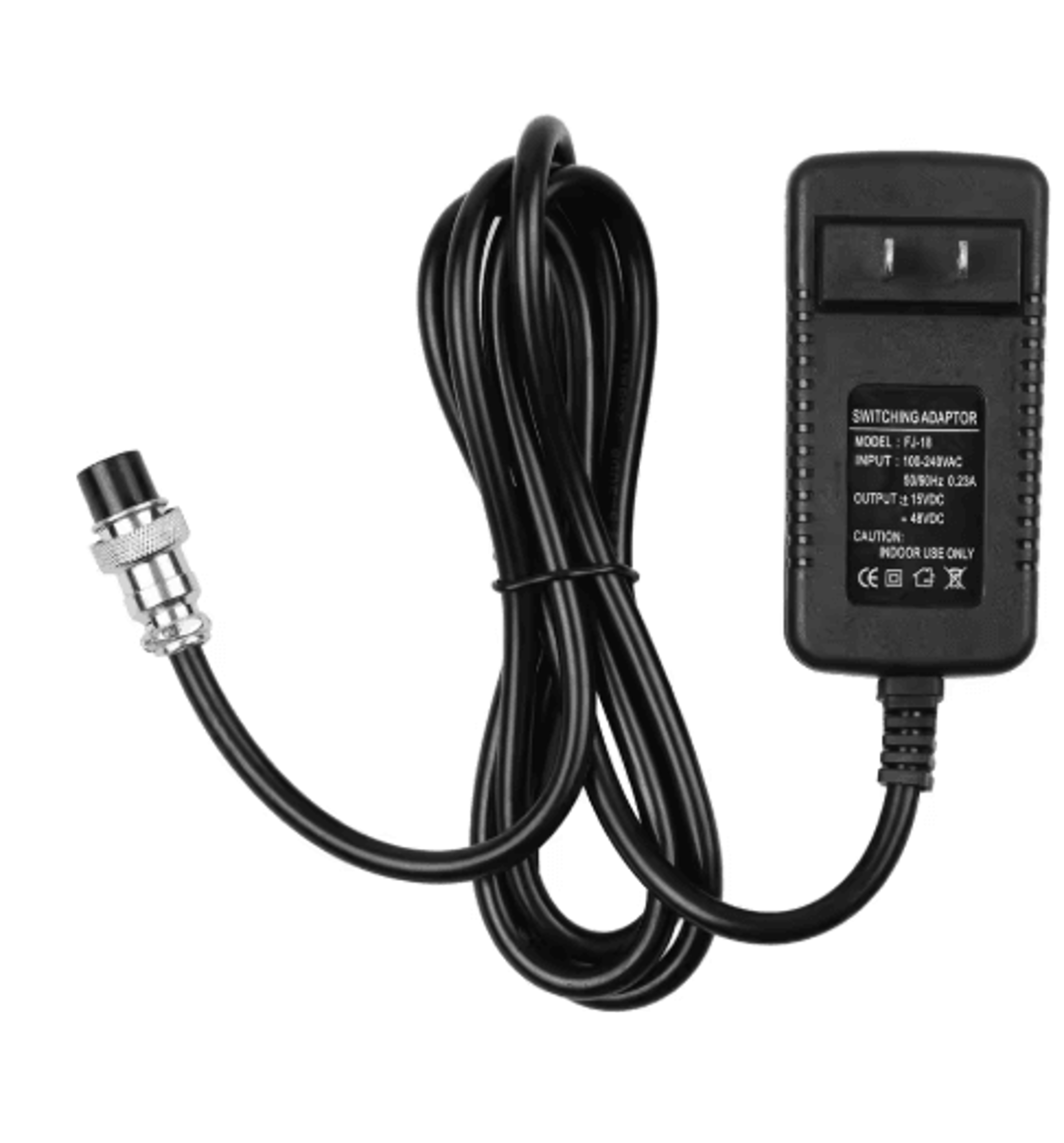 15v 230ma mixer power supply adapter – 4-pin connector for 16-channel mixing consoles