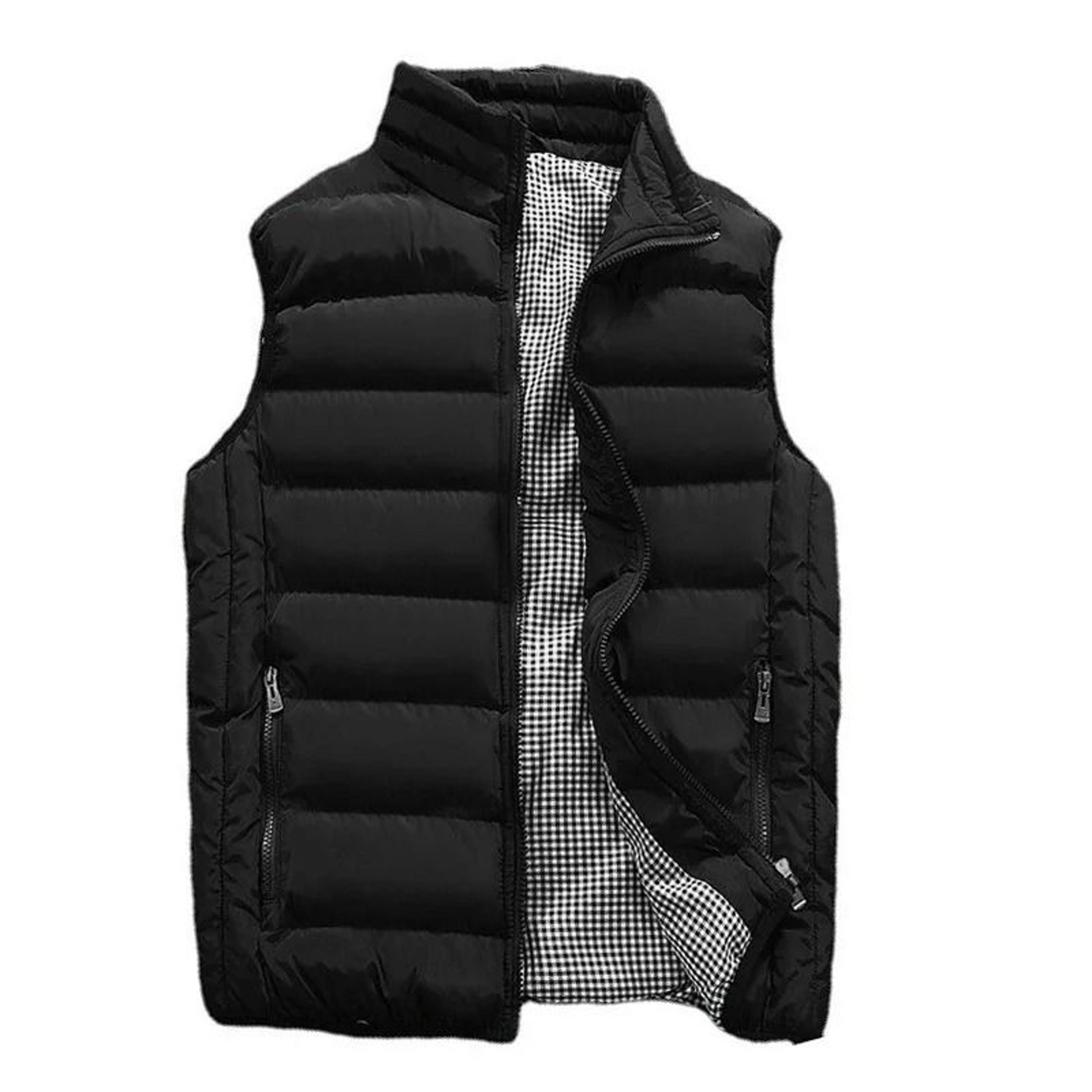 men windproof padded sleeveless winter vest jacket