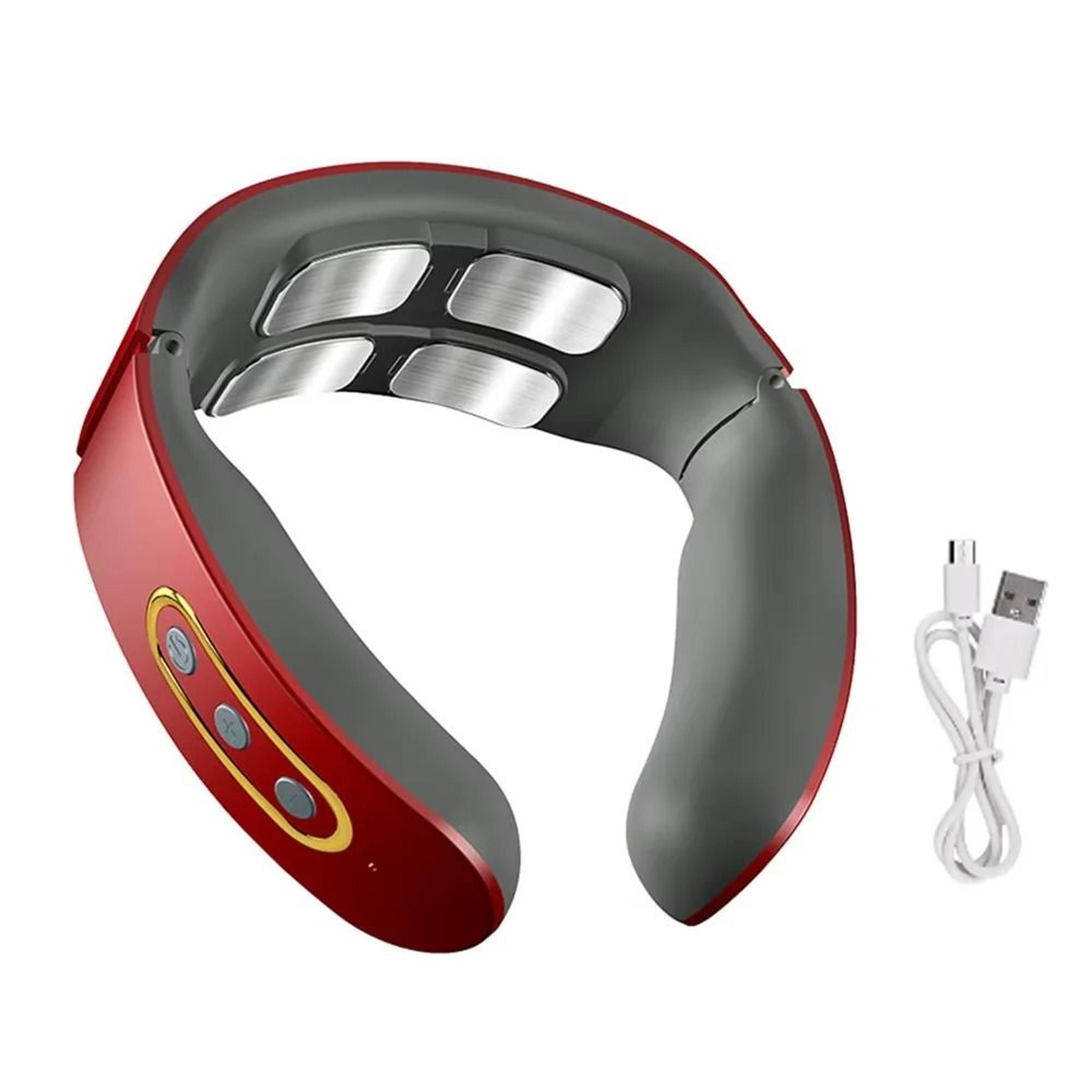 electric neck and shoulder pulse massager with heat therapy