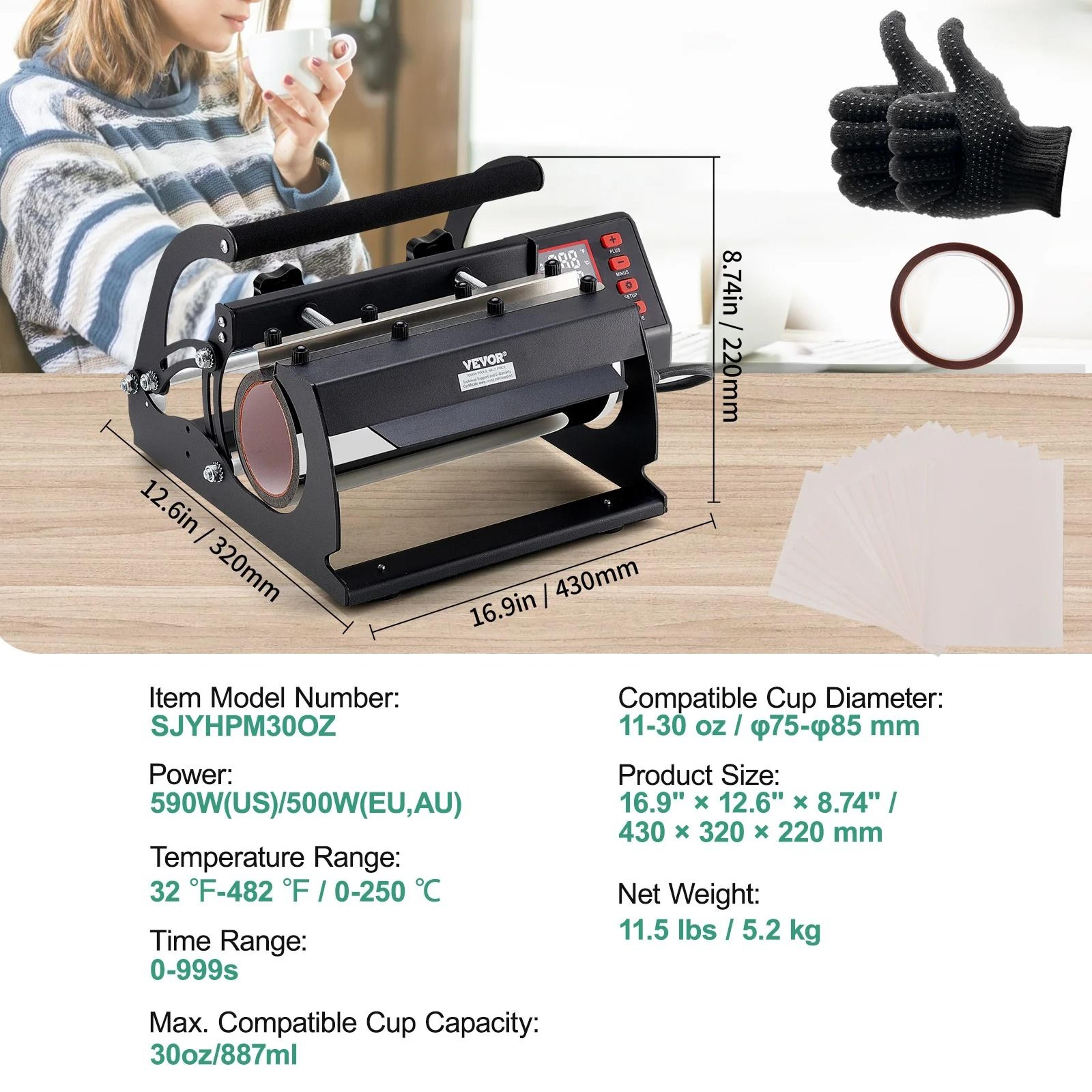 succebuy dual station tumbler heat press machine for 11 to 30 oz tumblers and mugs