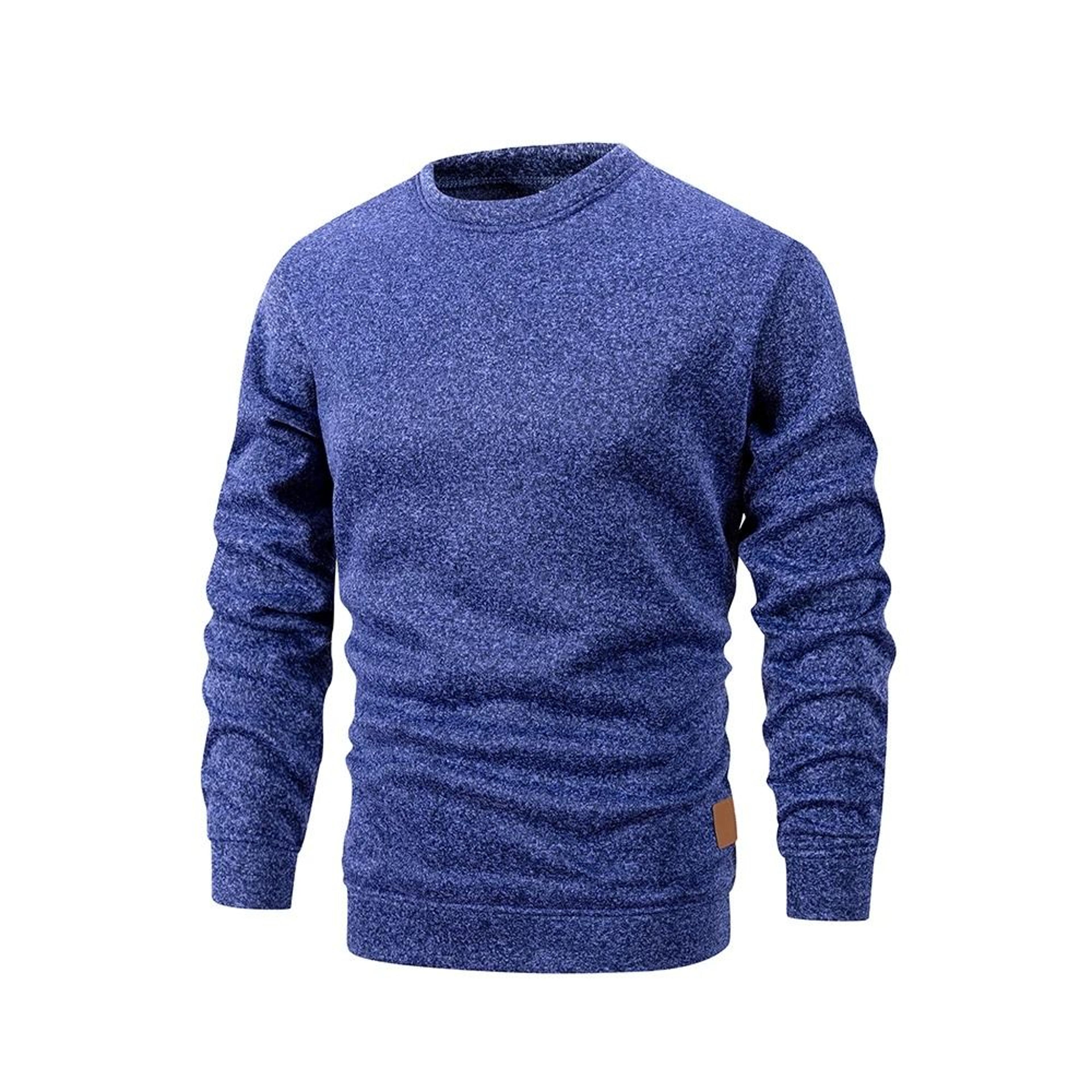 mens crew neck pullover sweatshirt casual long sleeve top