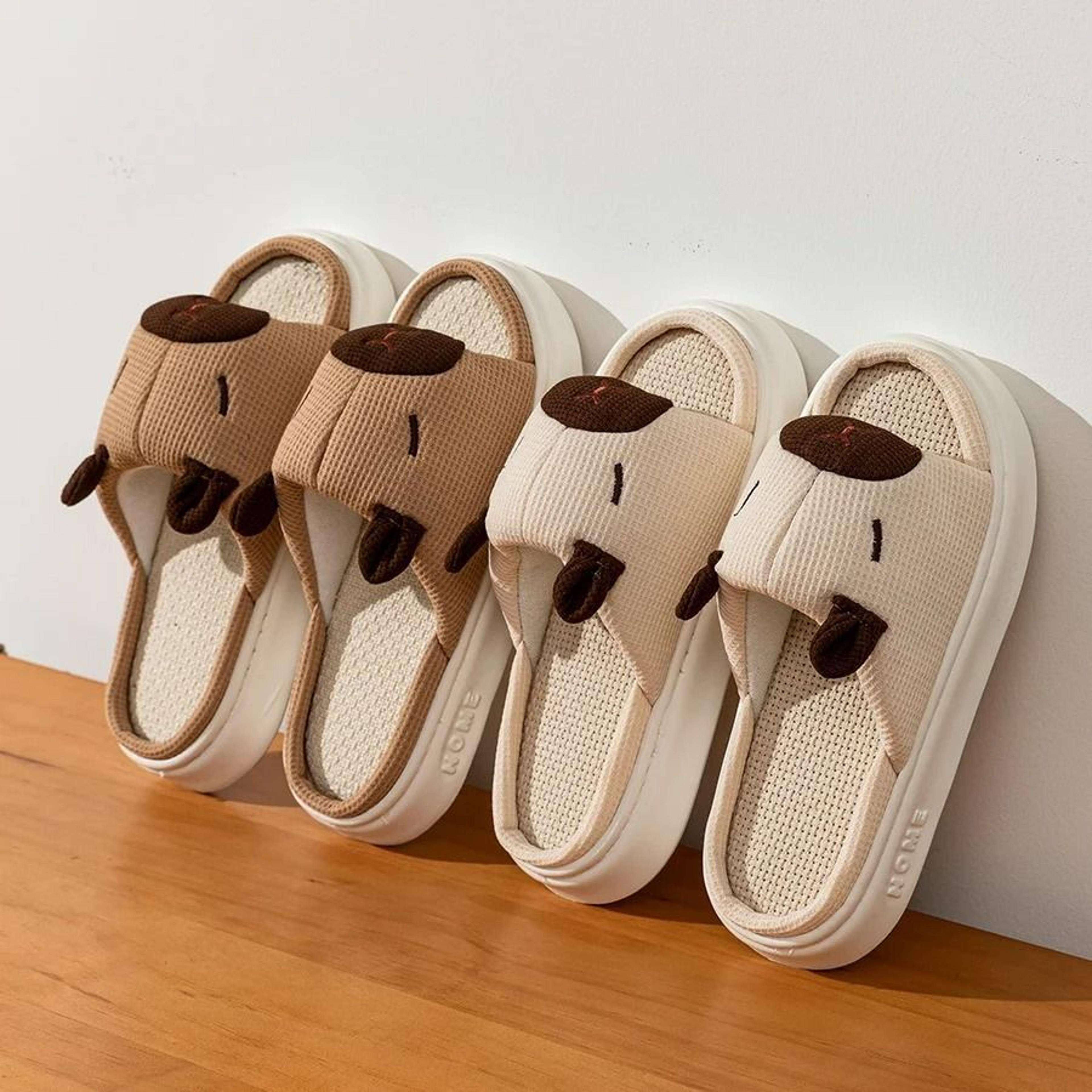 cute cartoon summer indoor slippers for women soft thick sole home shoes