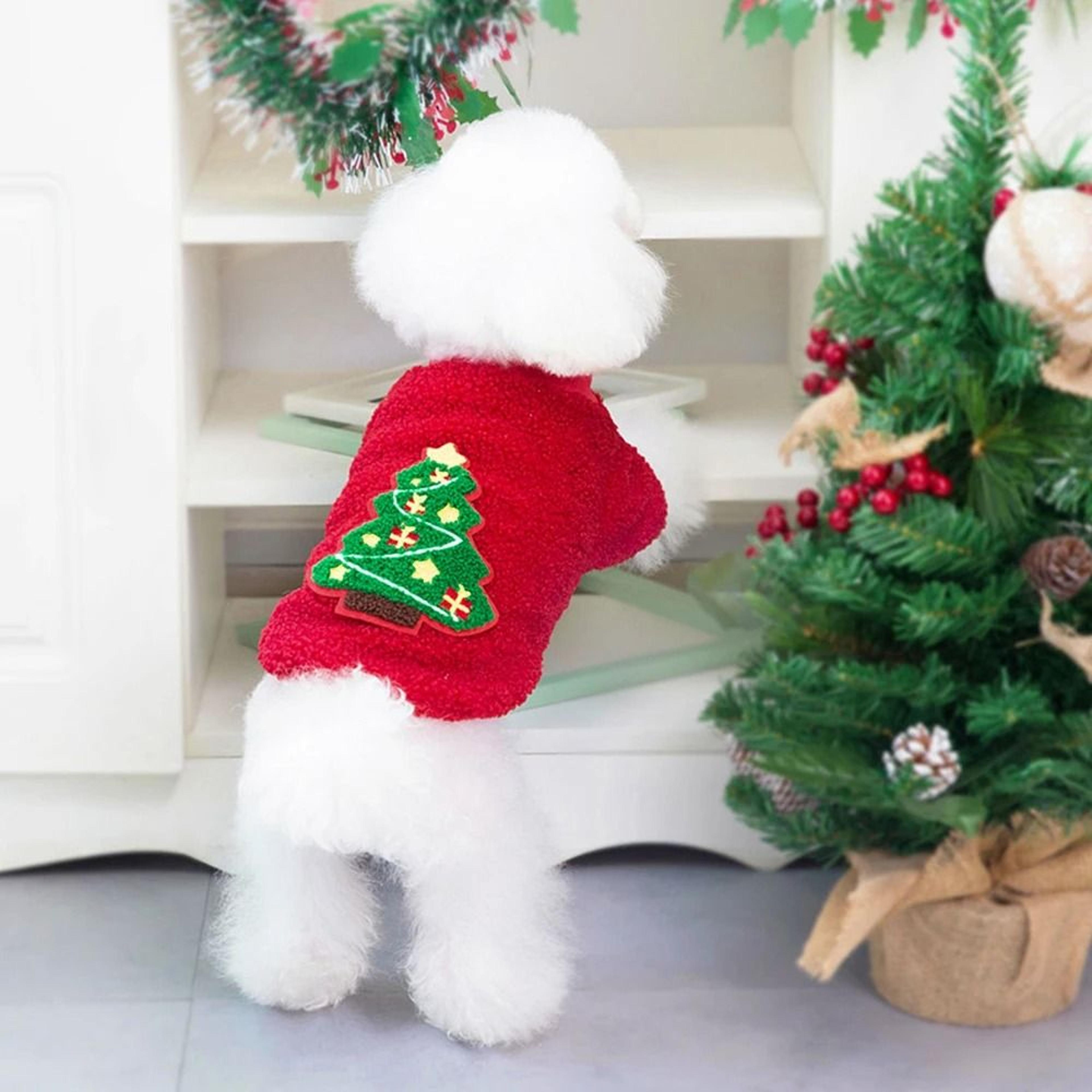 cute christmas pet outfit winter coat for small and medium dogs