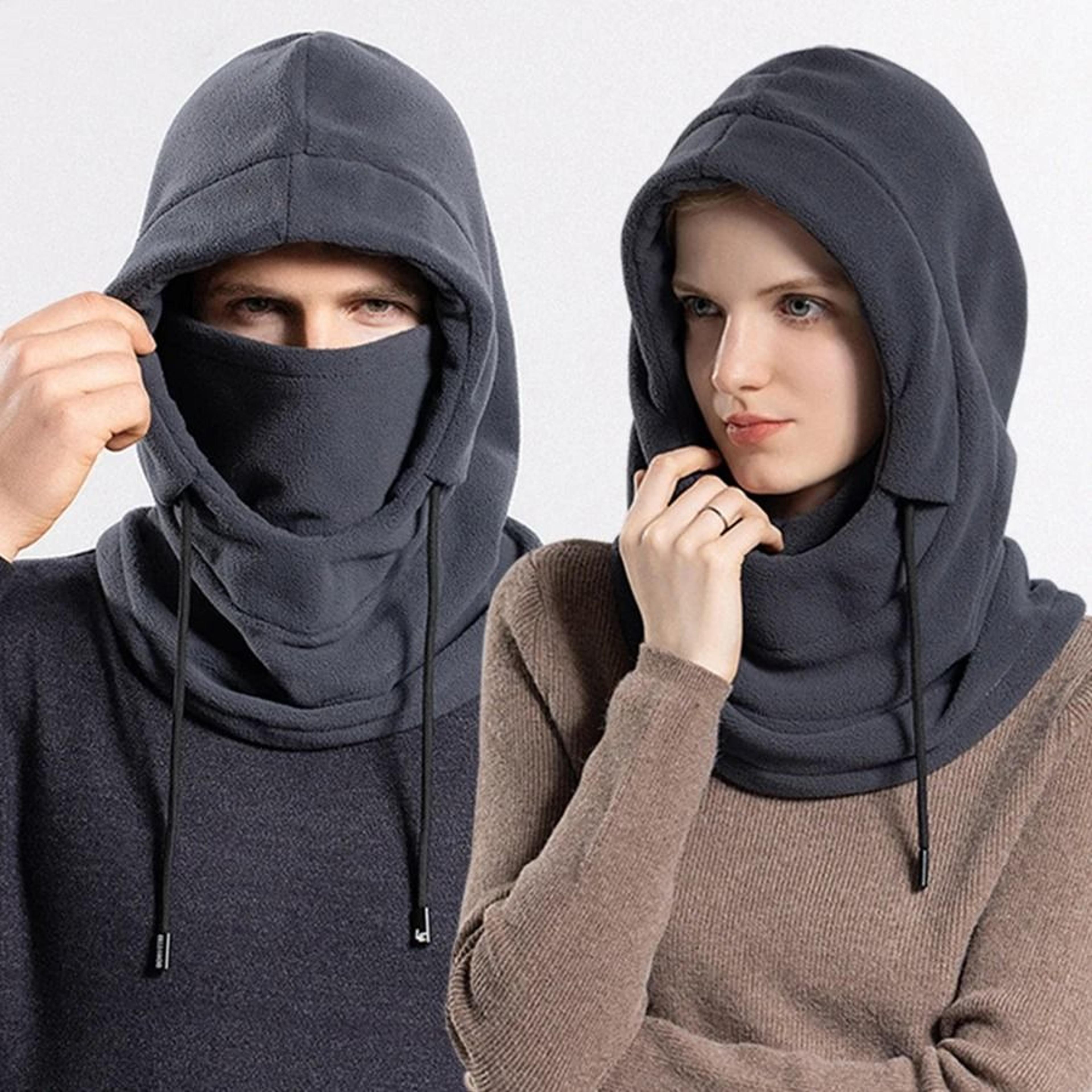 winter fleece balaclava hat windproof head and neck cover for men and women
