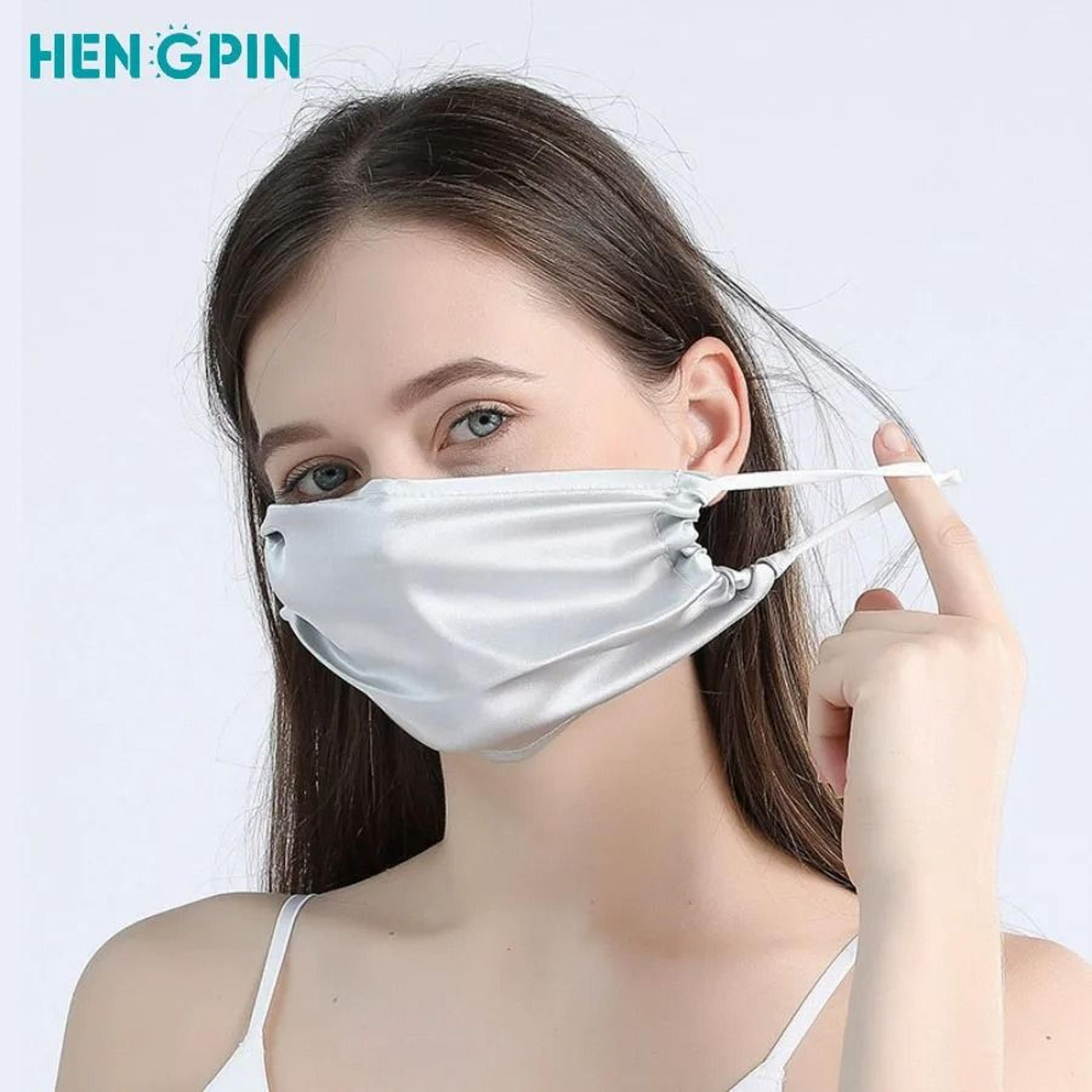 mulberry silk reusable face mask breathable lightweight washable mask for men and women