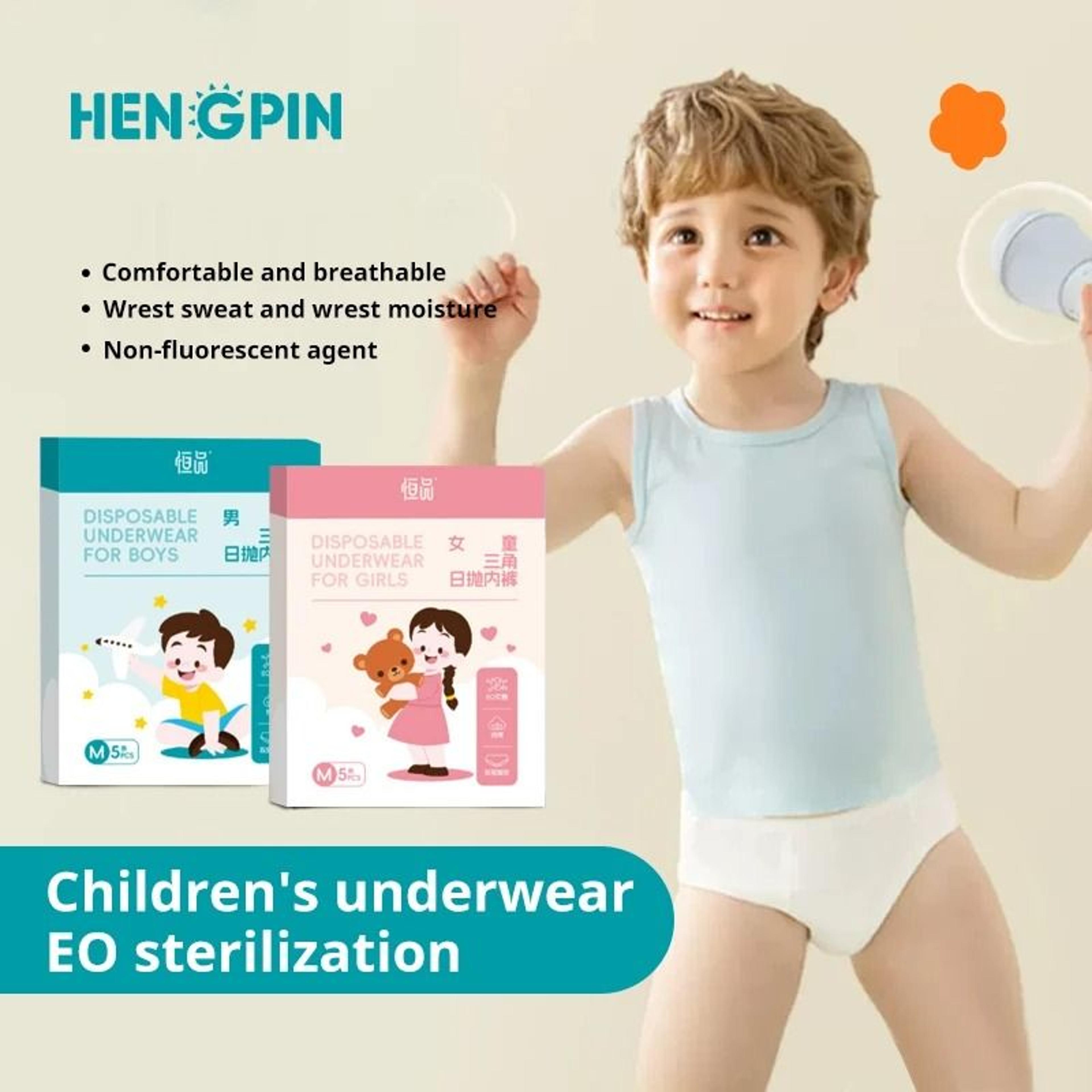 cotton disposable underwear for kids and teens travel ready aseptic briefs