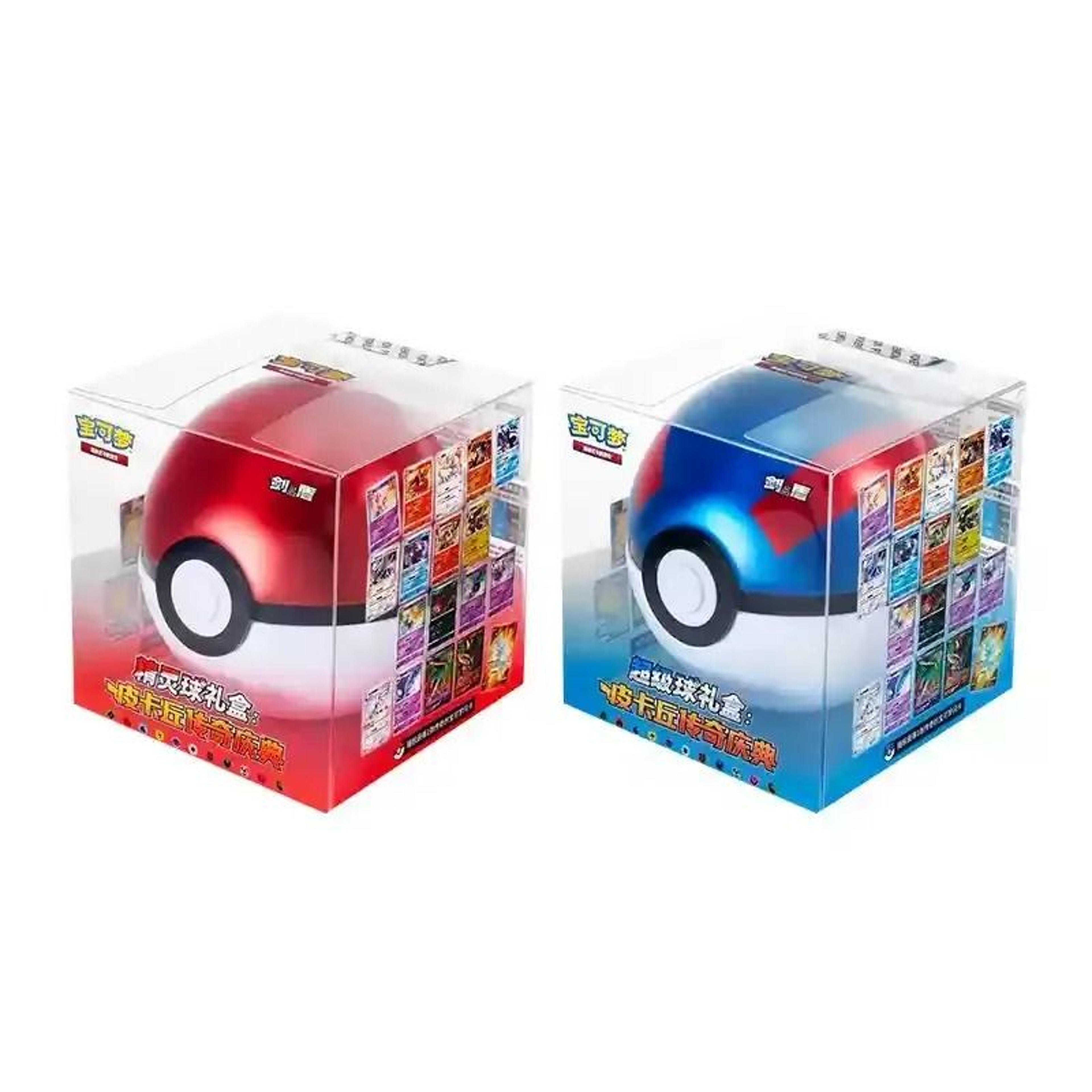 pokemon card gift box pokeball style premium trading card set