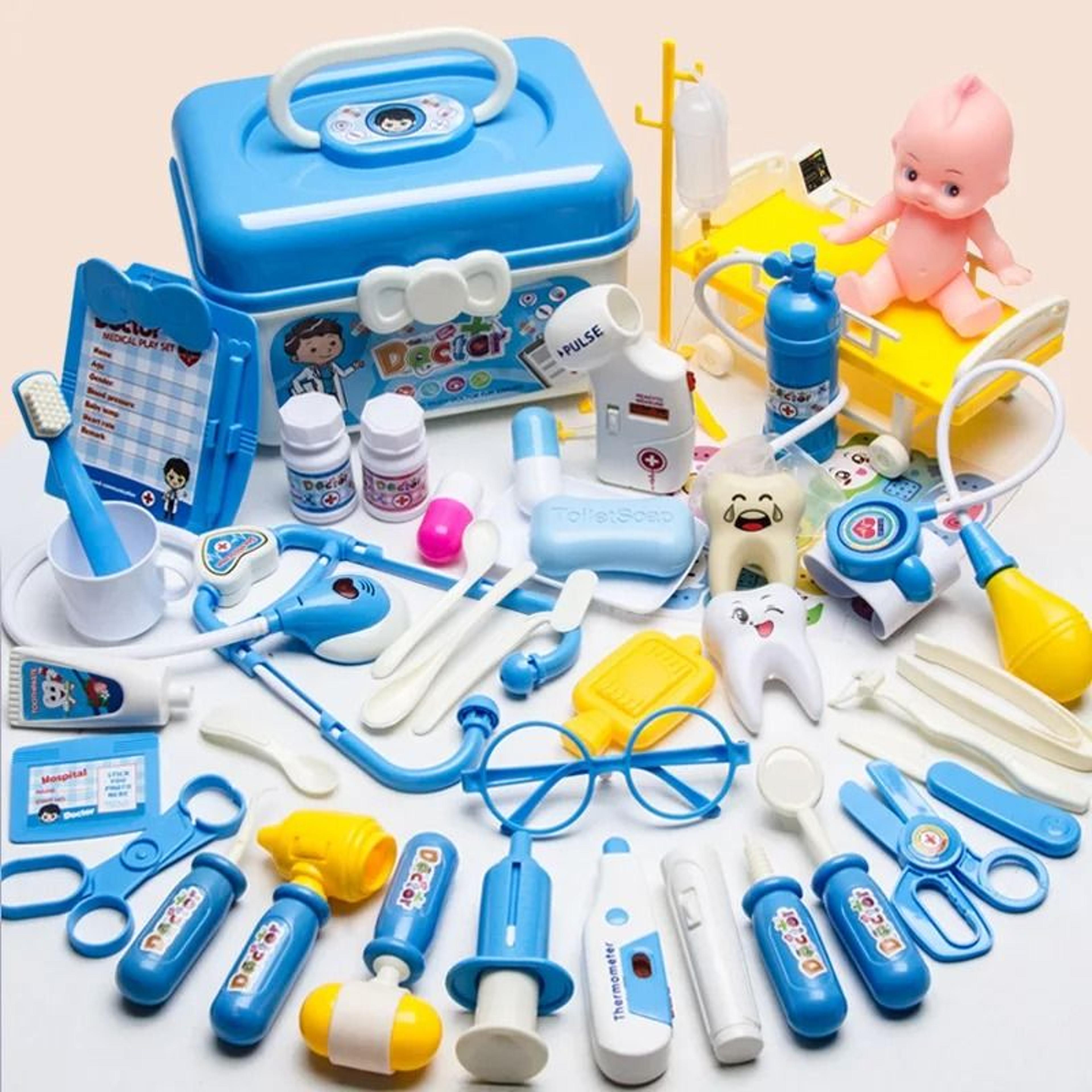 kids doctor play set pretend medical kit role play toy with bag