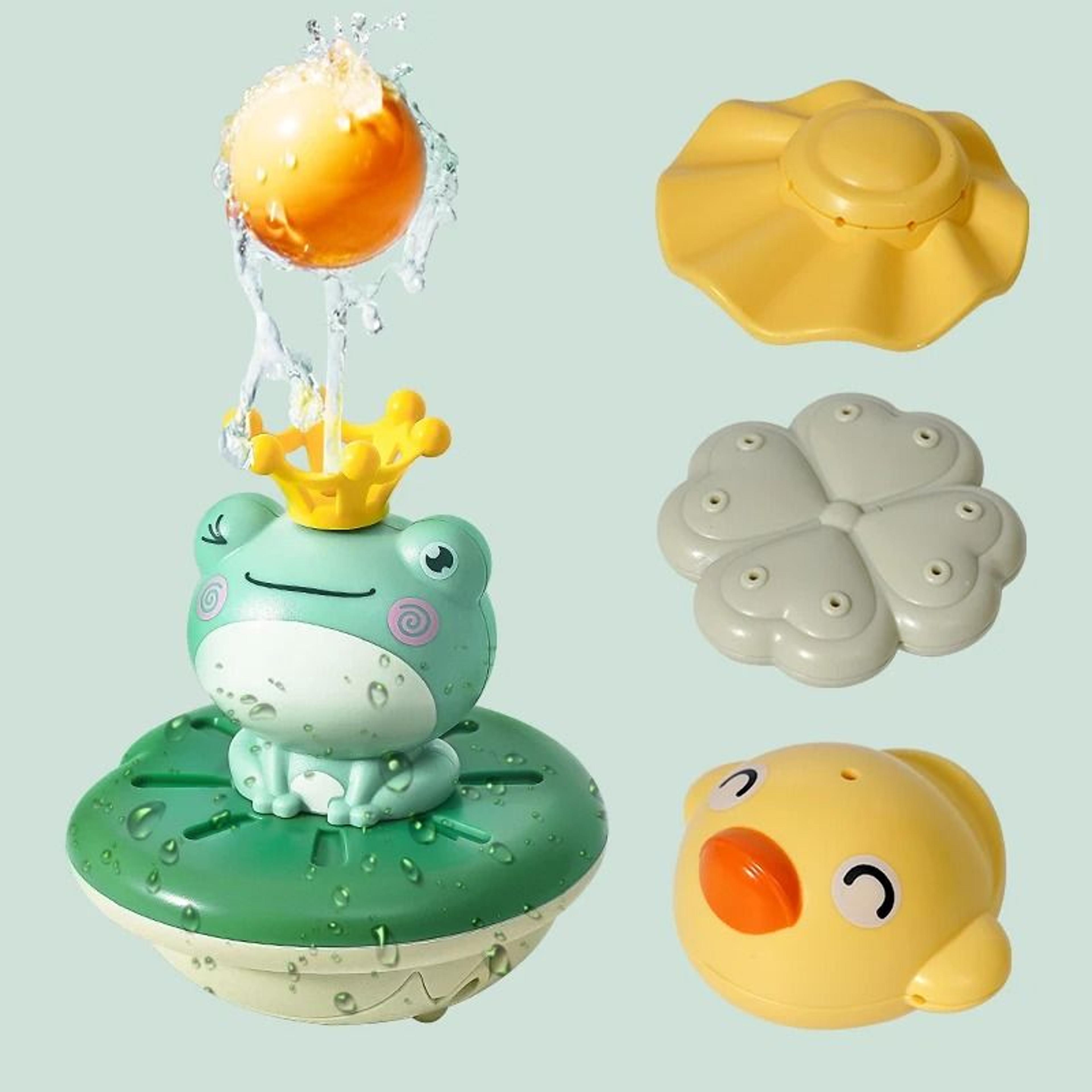 electric frog bath sprinkler toy floating water spray shower game for kids