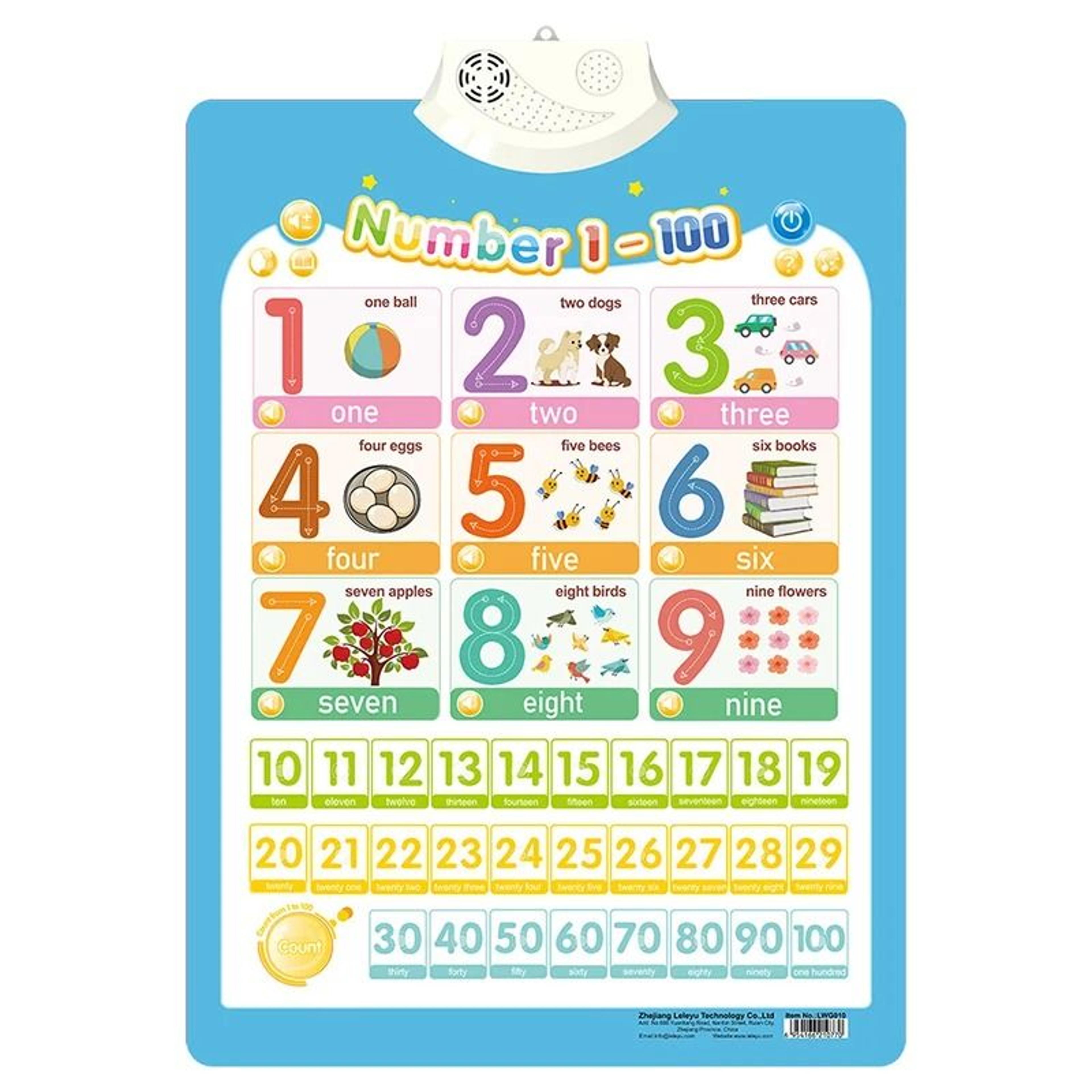 interactive alphabet wall chart talking abc educational learning poster for kids