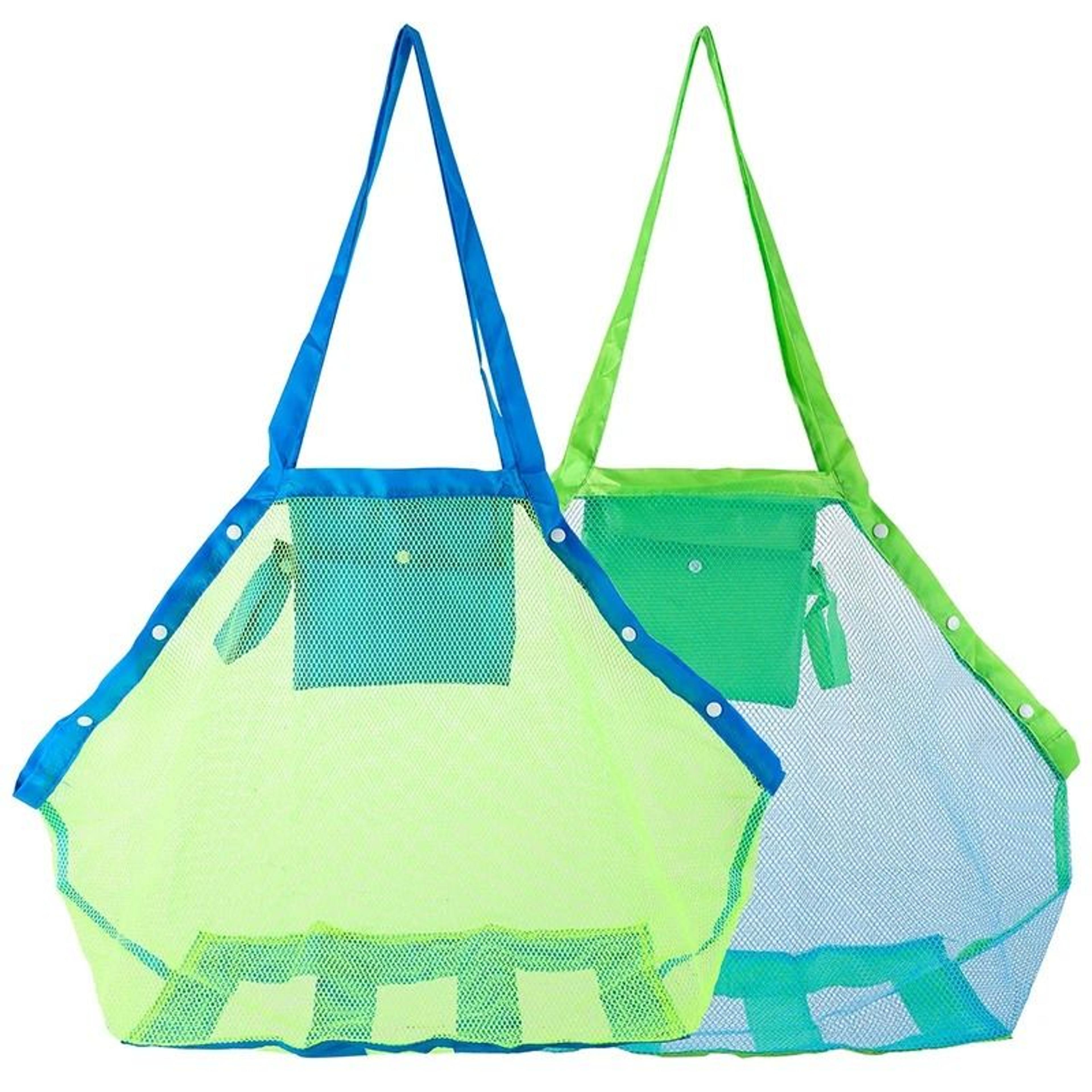 sand away mesh beach bag for kids and family toy storage