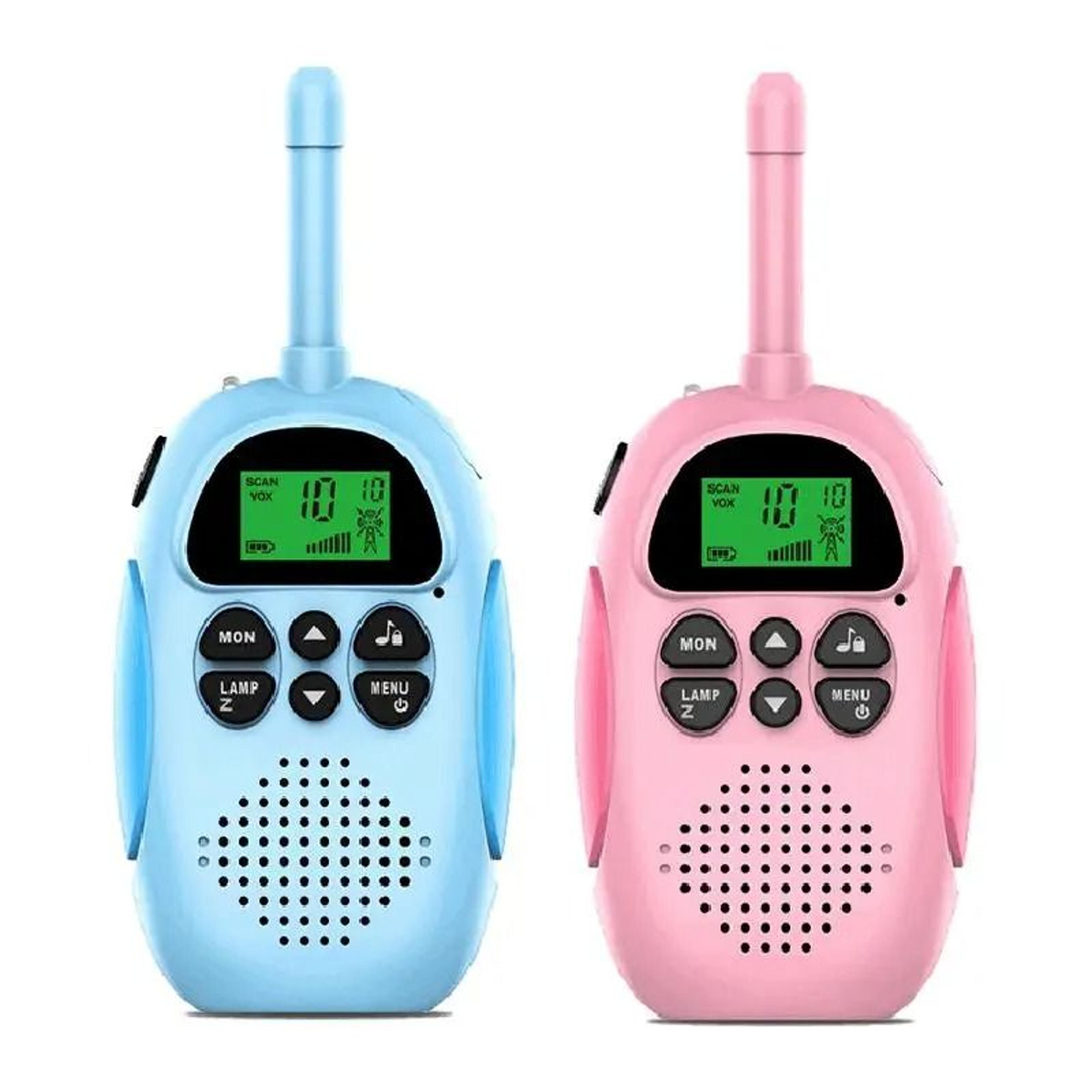 rechargeable kids walkie talkies long range 2 way radio set