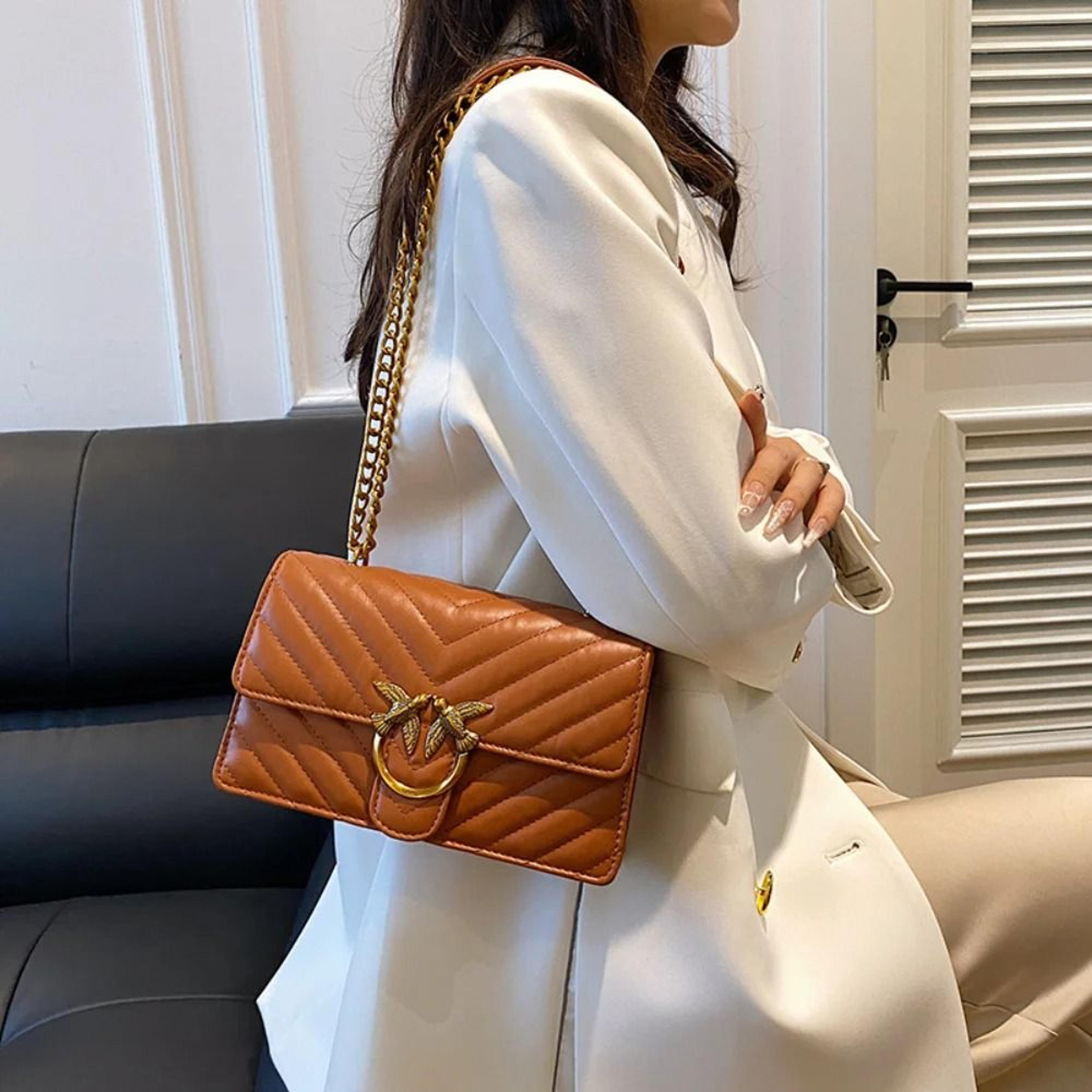 high end chain crossbody swallow small square bag