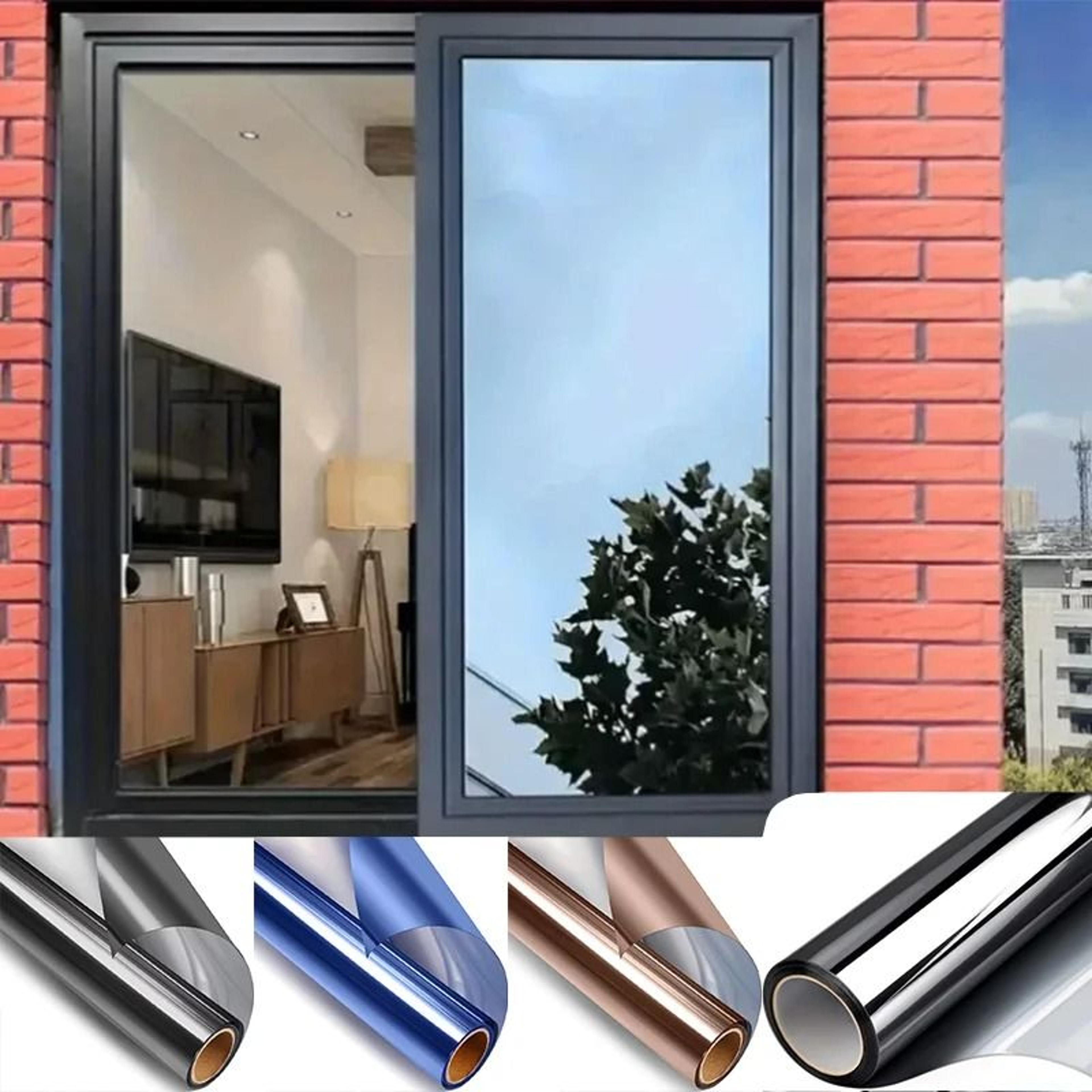 one way mirror privacy window film anti uv heat control glass sticker