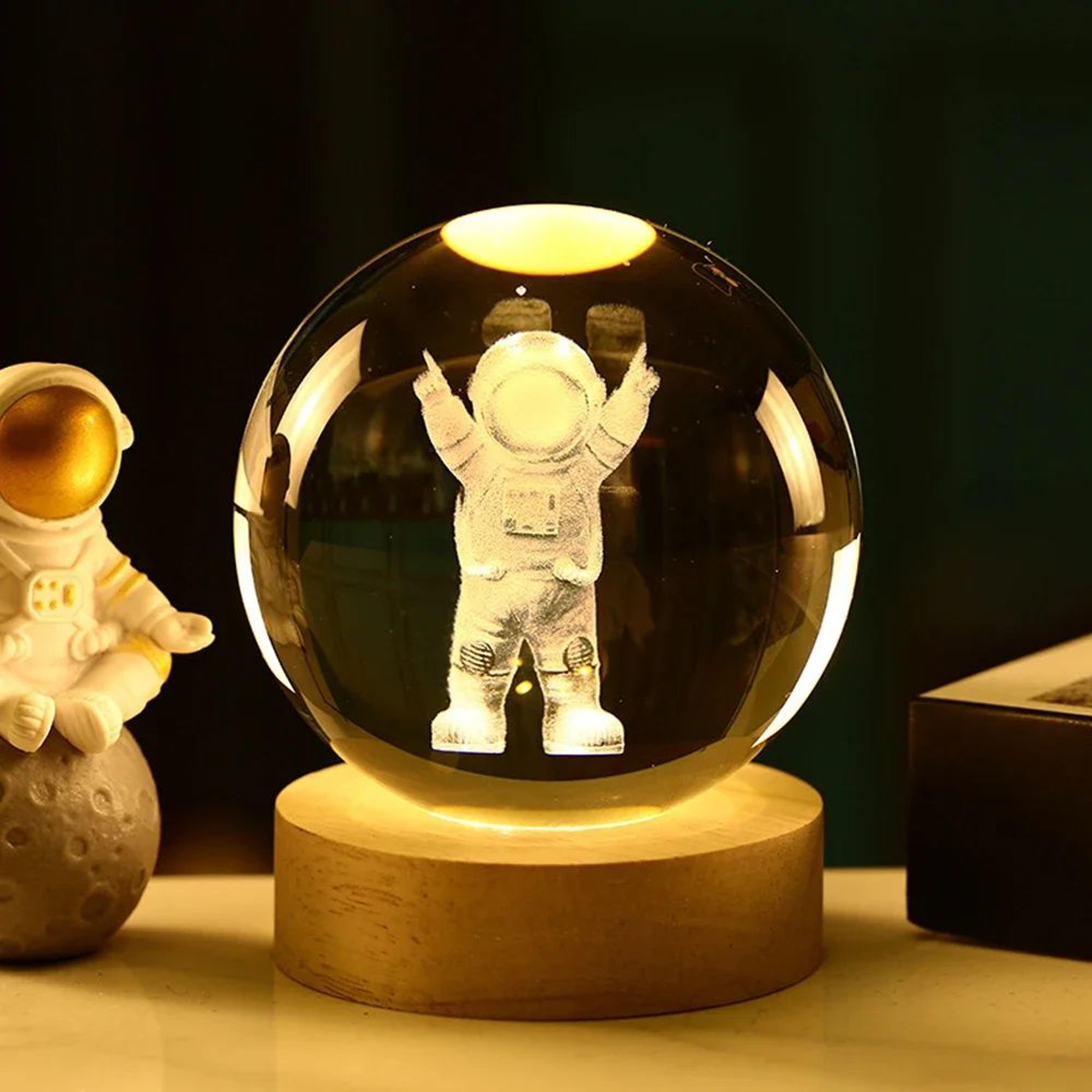 3d crystal ball anime night light, stitch, doraemon & more for display & gifting