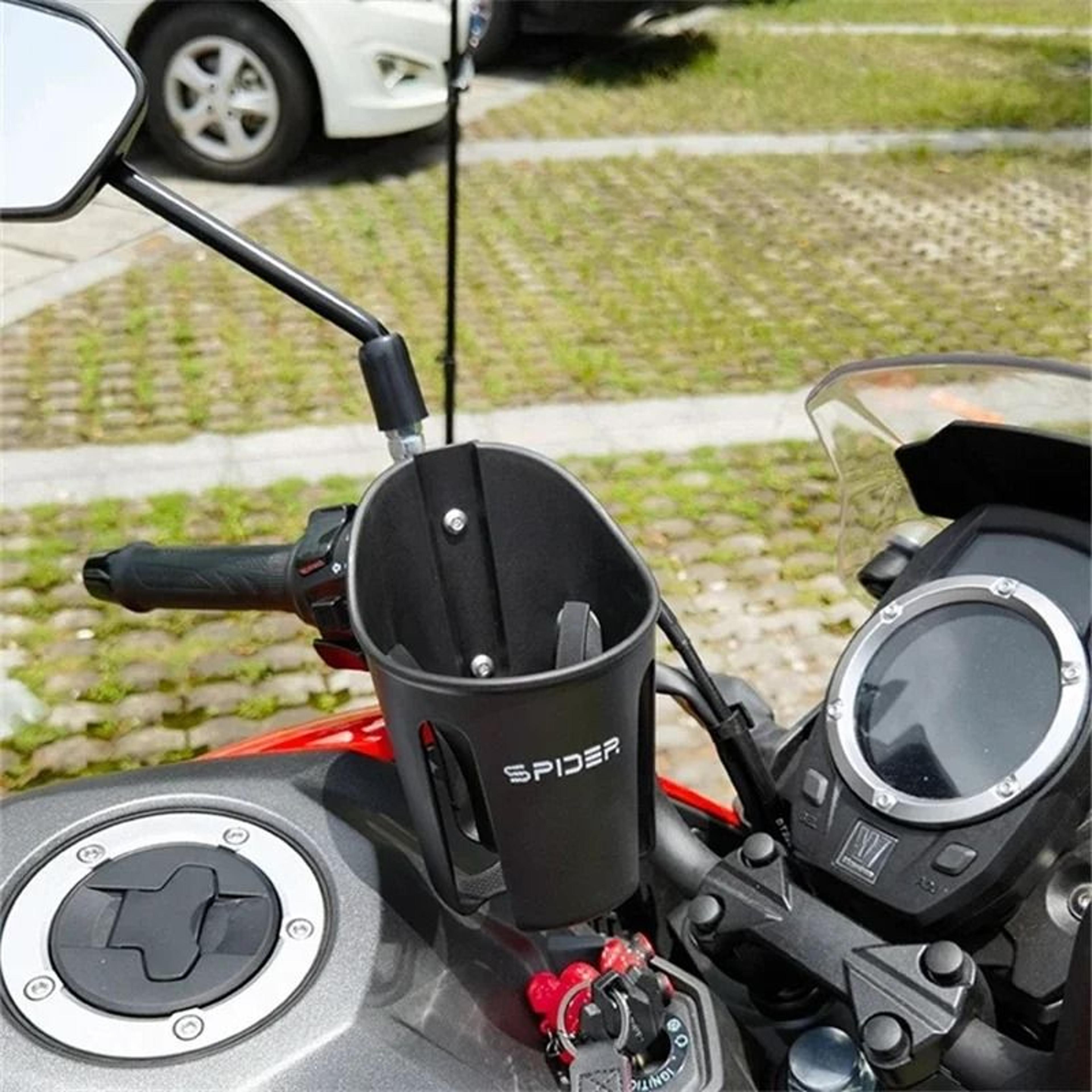 universal motorcycle cup holder handlebar drink bottle mount