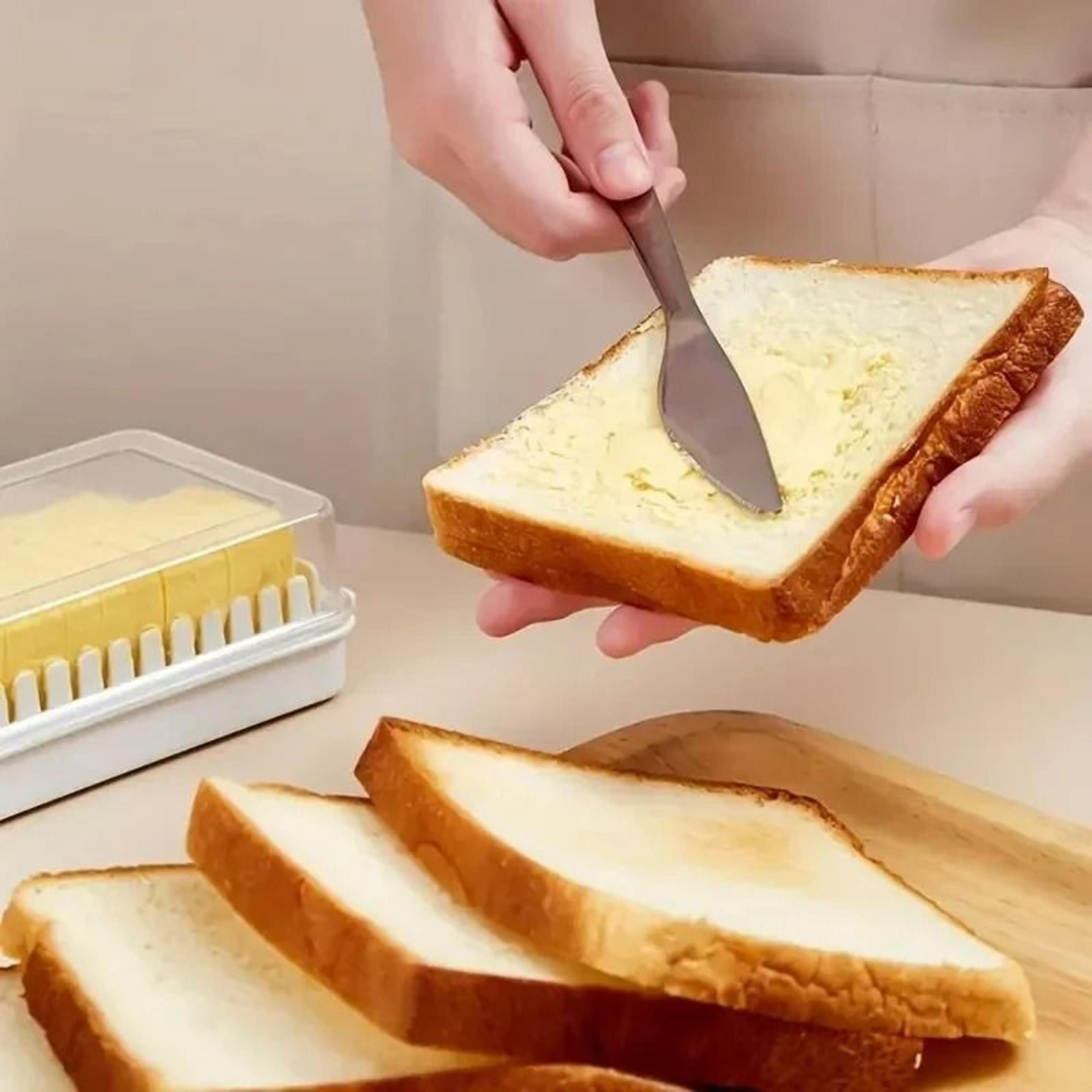 butter cutting storage box with slicer for refrigerator organization